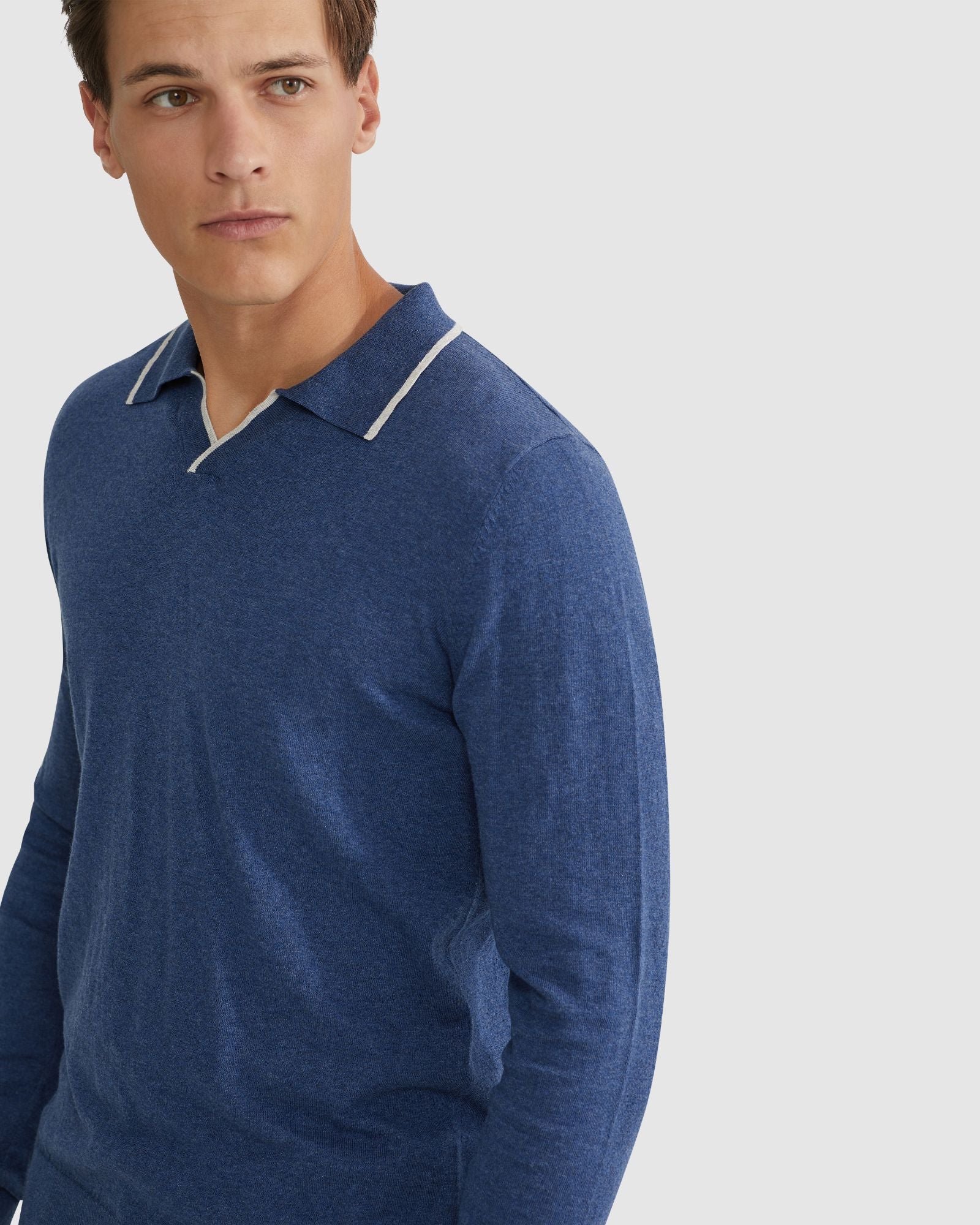 Reiss Tipping Collar Long Sleeve Polo - Image 4