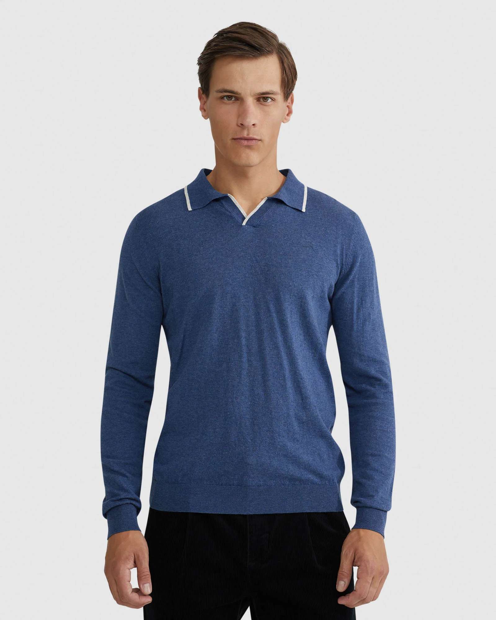 Reiss Tipping Collar Long Sleeve Polo - Image 5