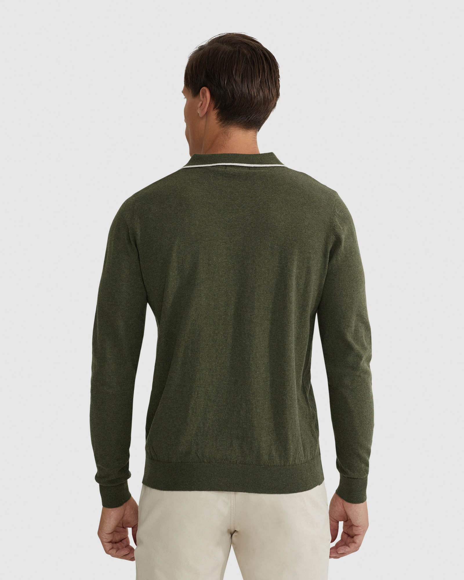 Reiss Tipping Collar Long Sleeve Polo - Image 9