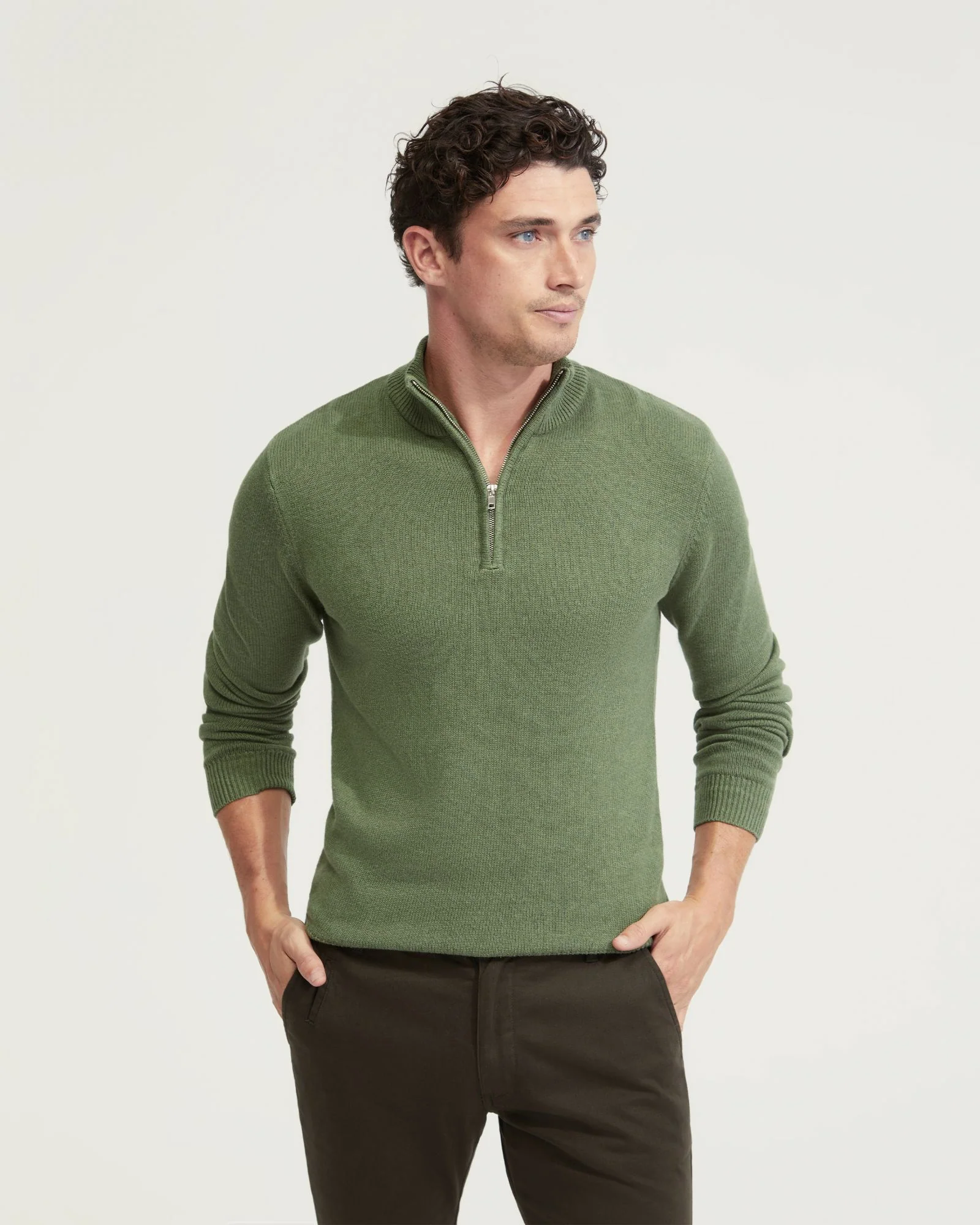 Robert Zip Neck Cotton Knit - Image 10