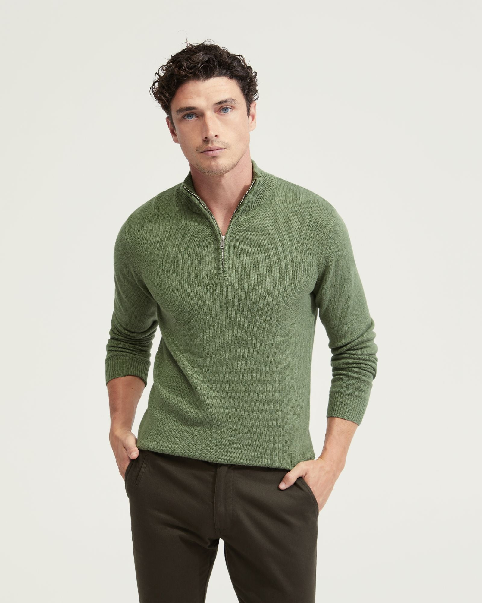 Robert Zip Neck Cotton Knit - Image 11