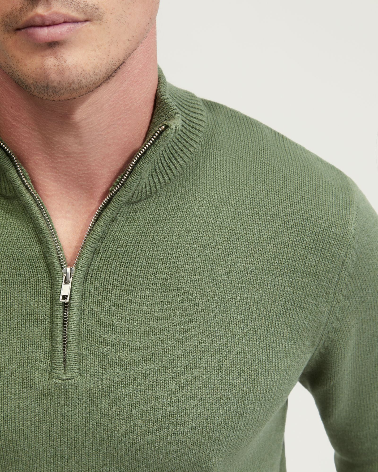 Robert Zip Neck Cotton Knit - Image 12