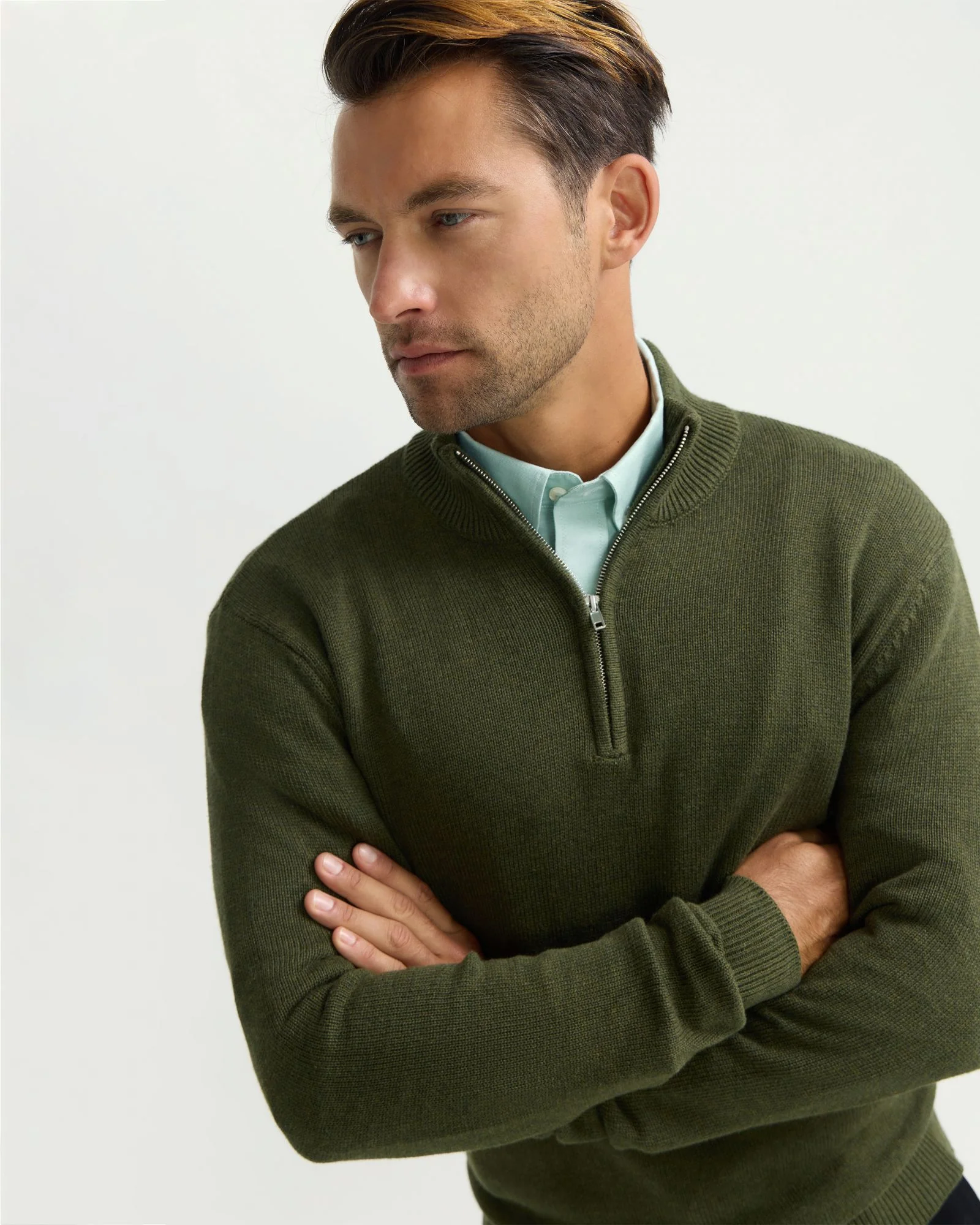 Robert Zip Neck Knit Pullover - Image 10
