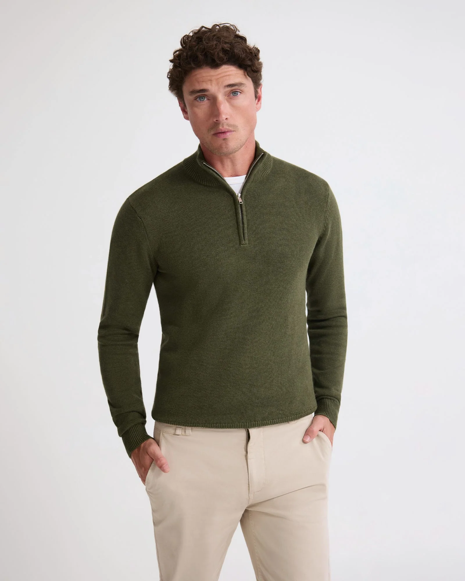 Robert Zip Neck Knit Pullover - Image 14