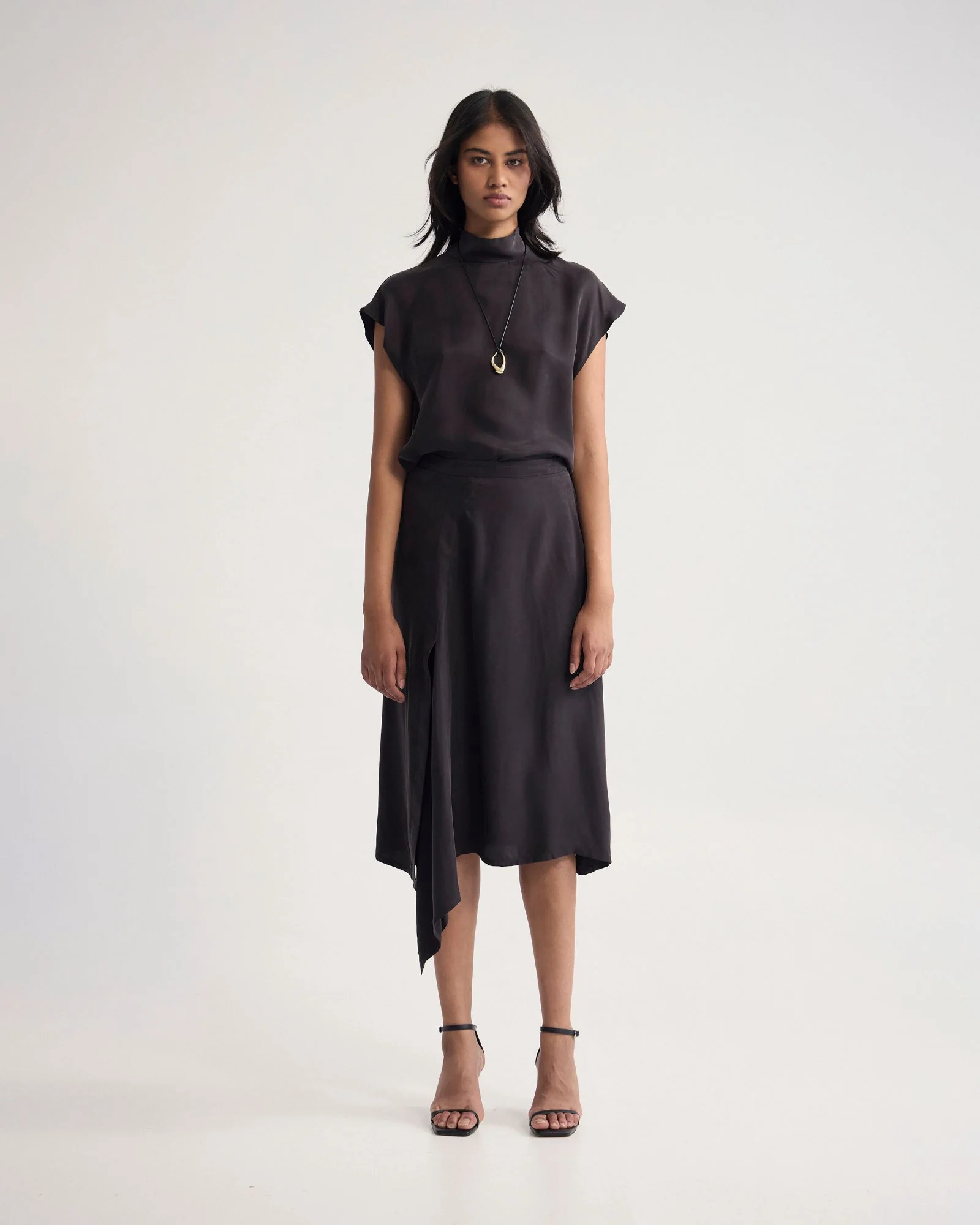 Ronja Cupro Draped Skirt - Image 12