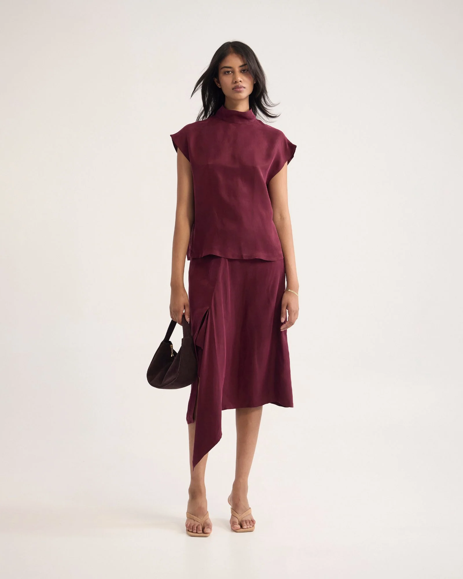 Ronja Cupro Draped Skirt - Image 5