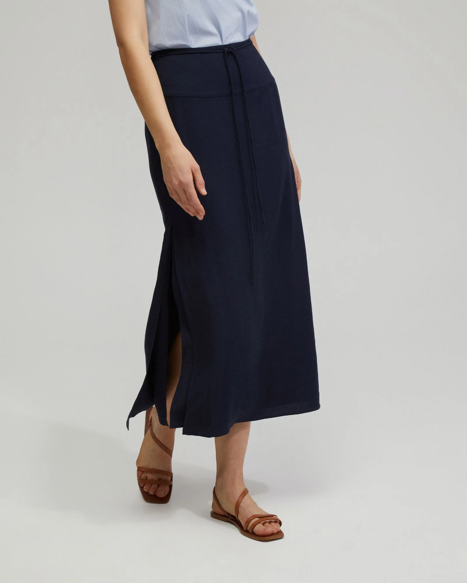 Rose Linen Blend Skirt - Image 4