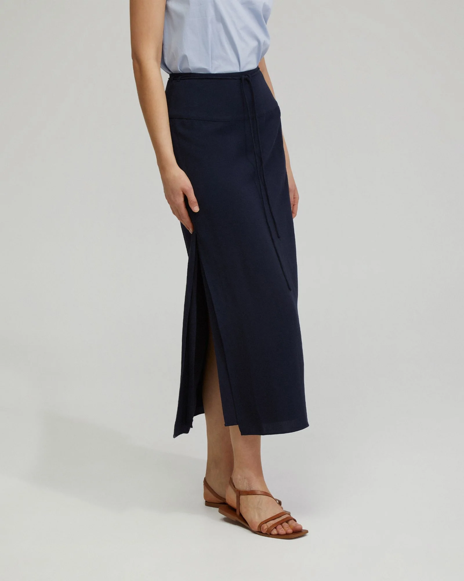 Rose Linen Blend Skirt - Image 7