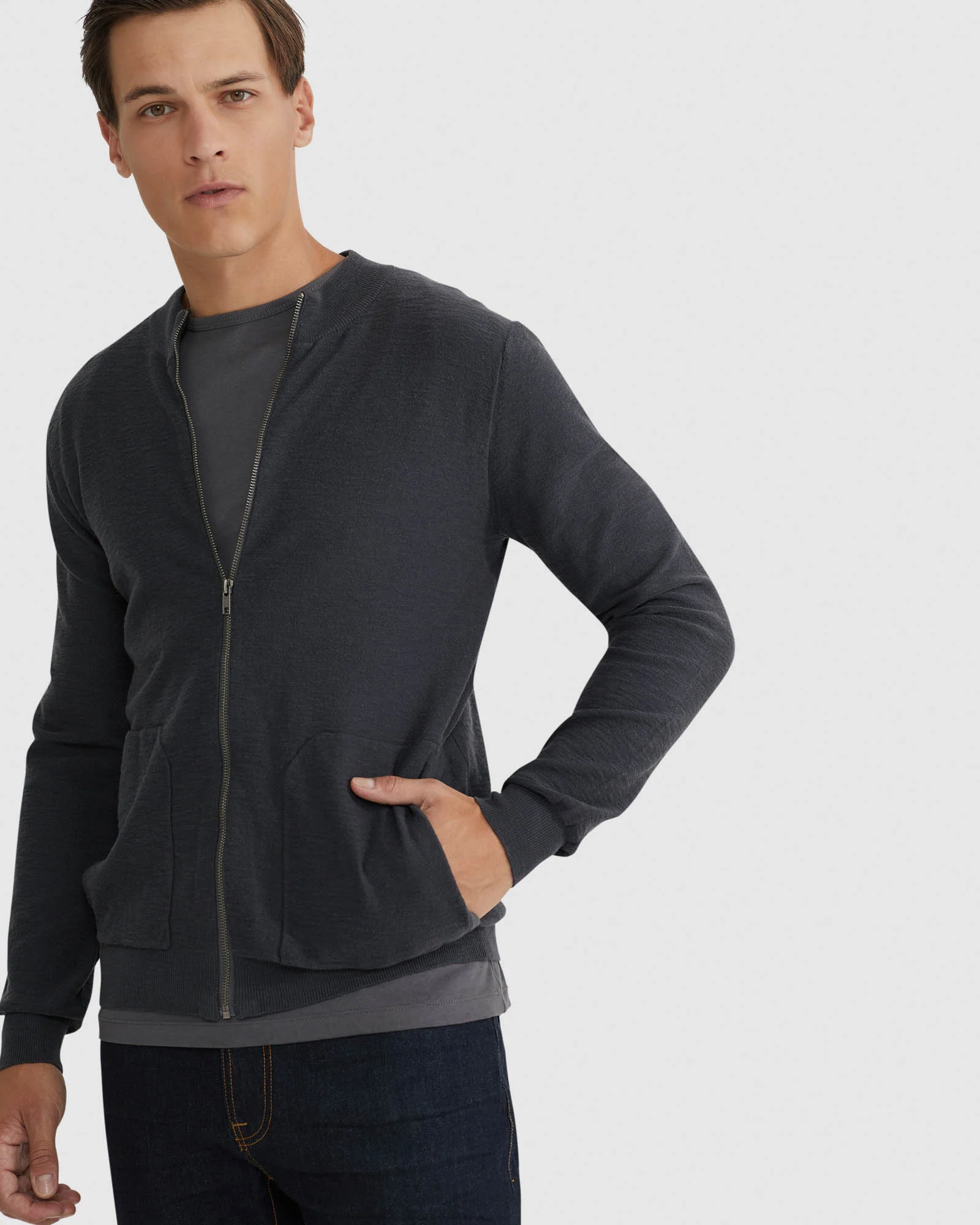 Ryan Cotton Blend Knit Zip Top - Image 10