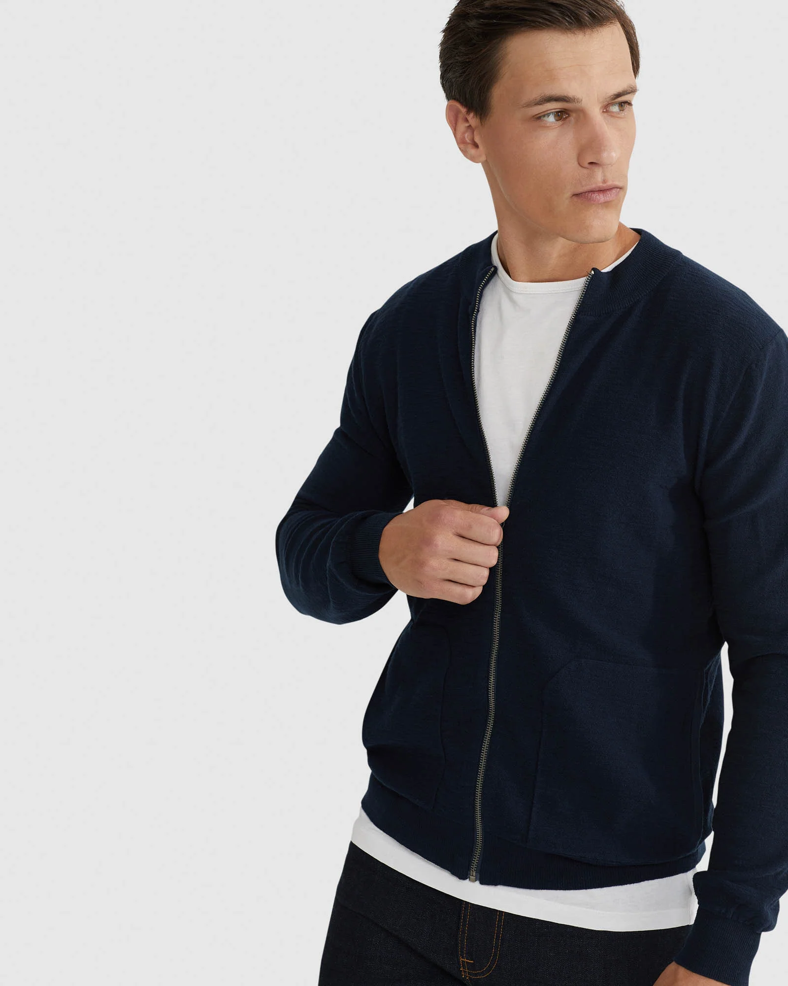 Ryan Cotton Blend Knit Zip Top - Image 4