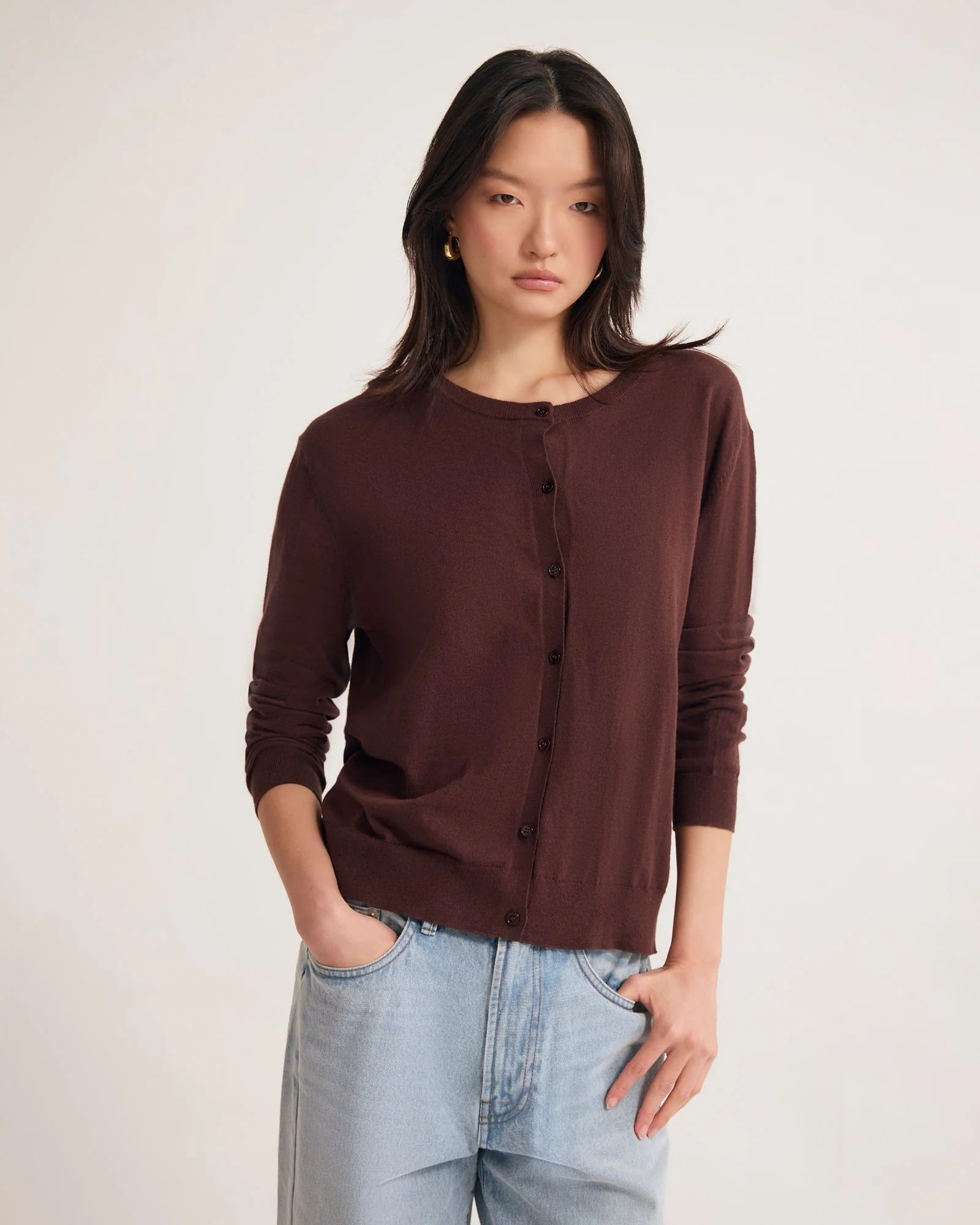 Saga Side Button Cardigan - Image 6
