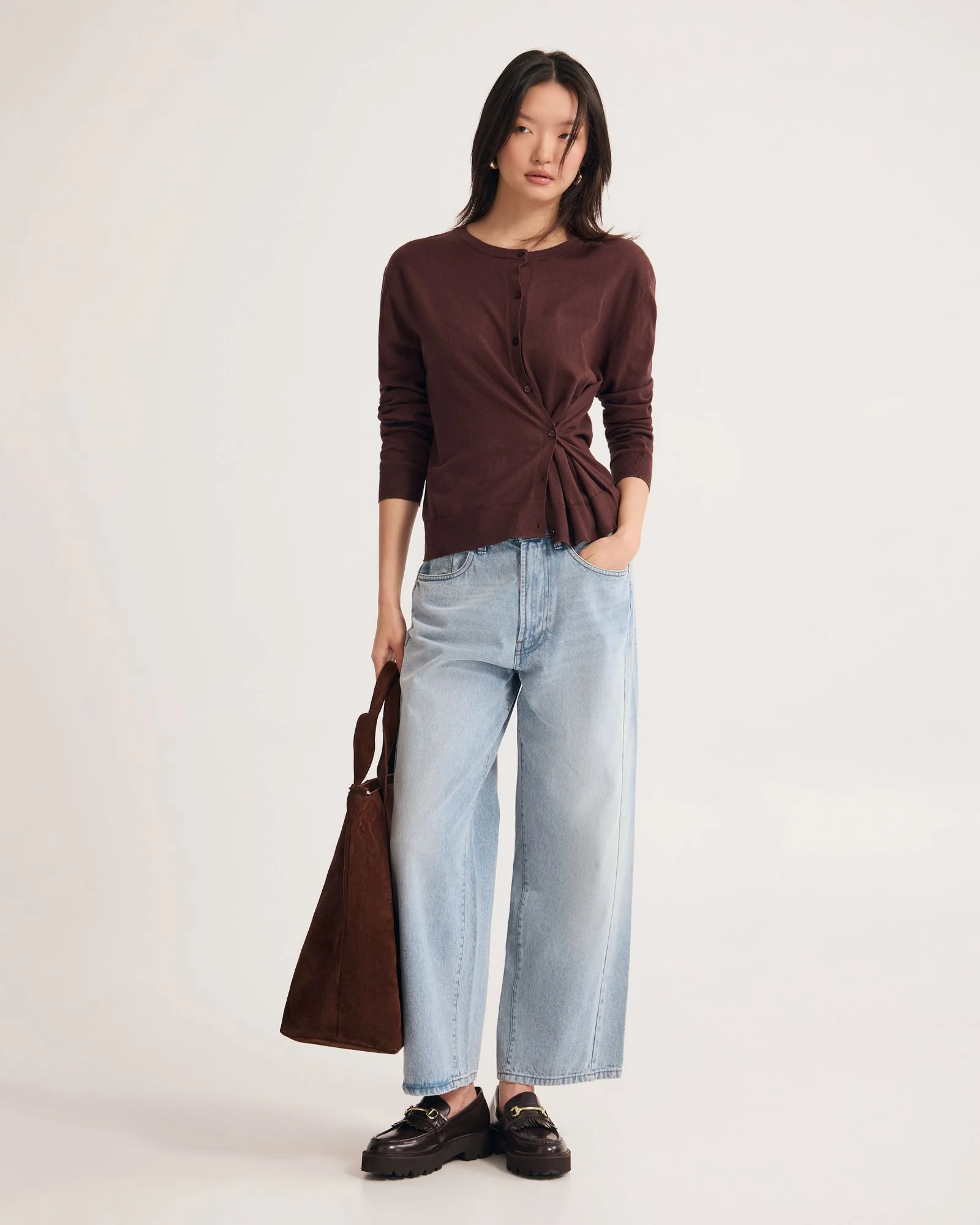 Saga Side Button Cardigan - Image 8