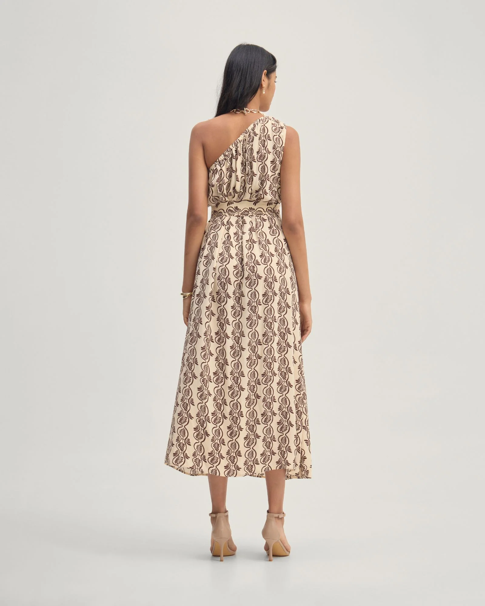 Samia One Shoulder Printed Dress - Image 3
