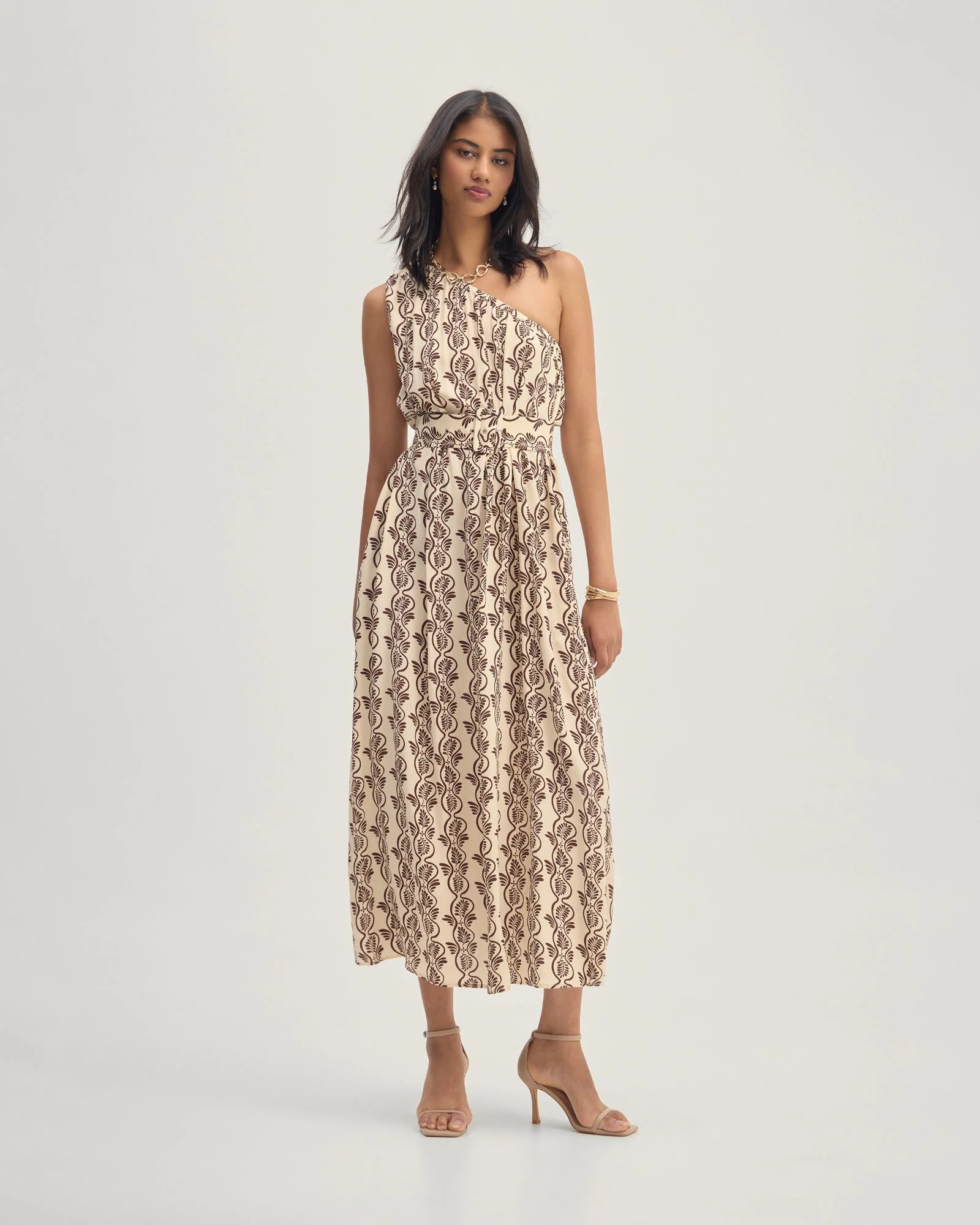 Samia One Shoulder Printed Dress - Image 5