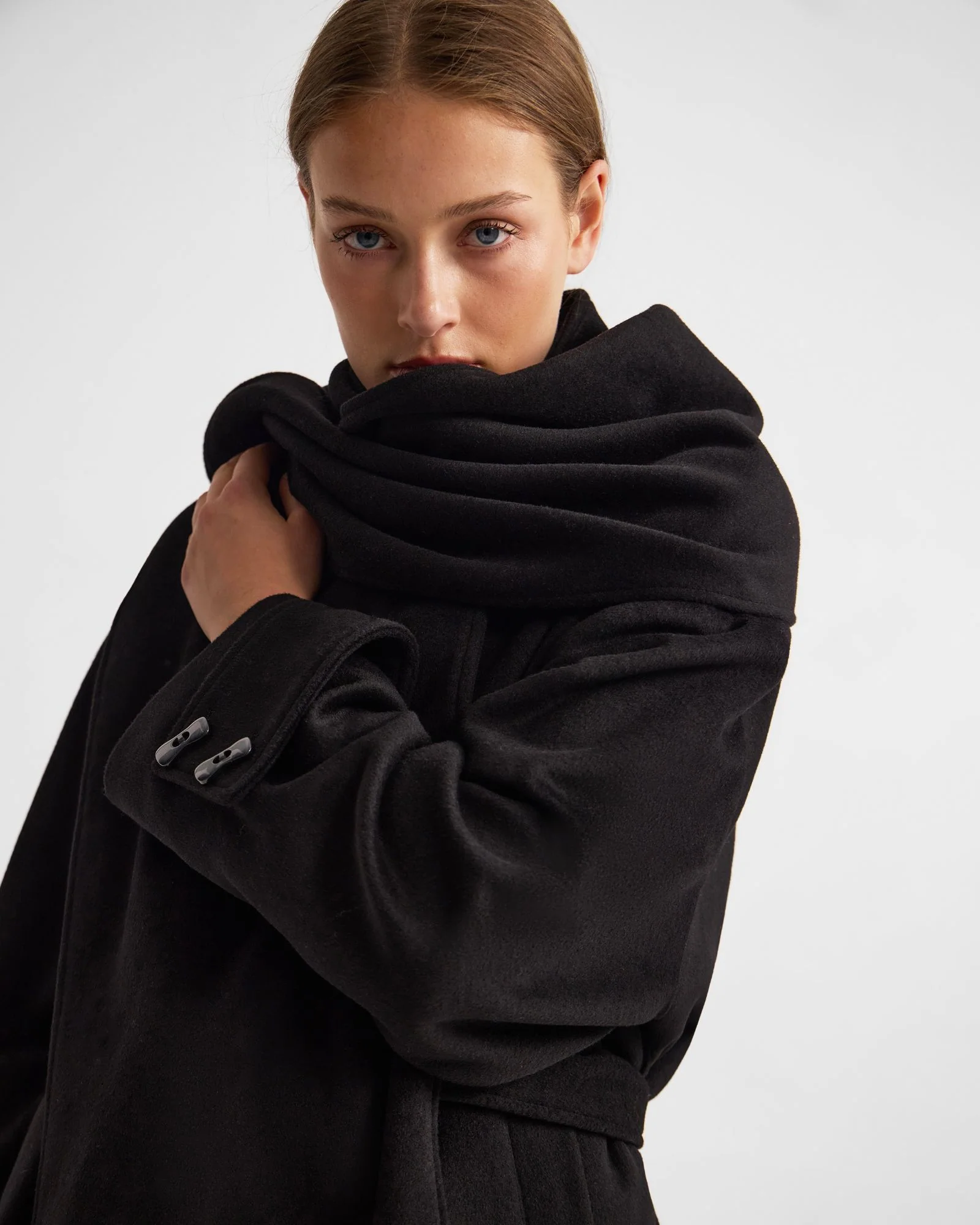 Sarina Wool Blend Scarf Jacket - Image 4