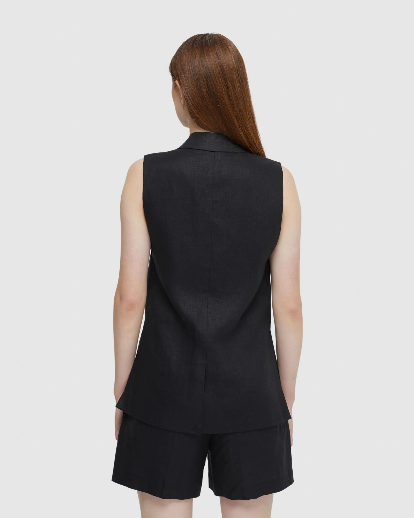 Scarlet Linen Waistcoat - Image 3
