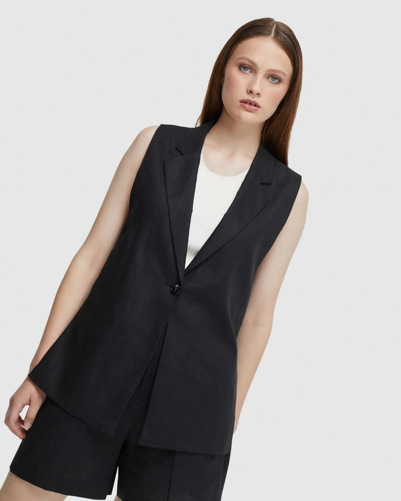 Scarlet Linen Waistcoat - Image 4