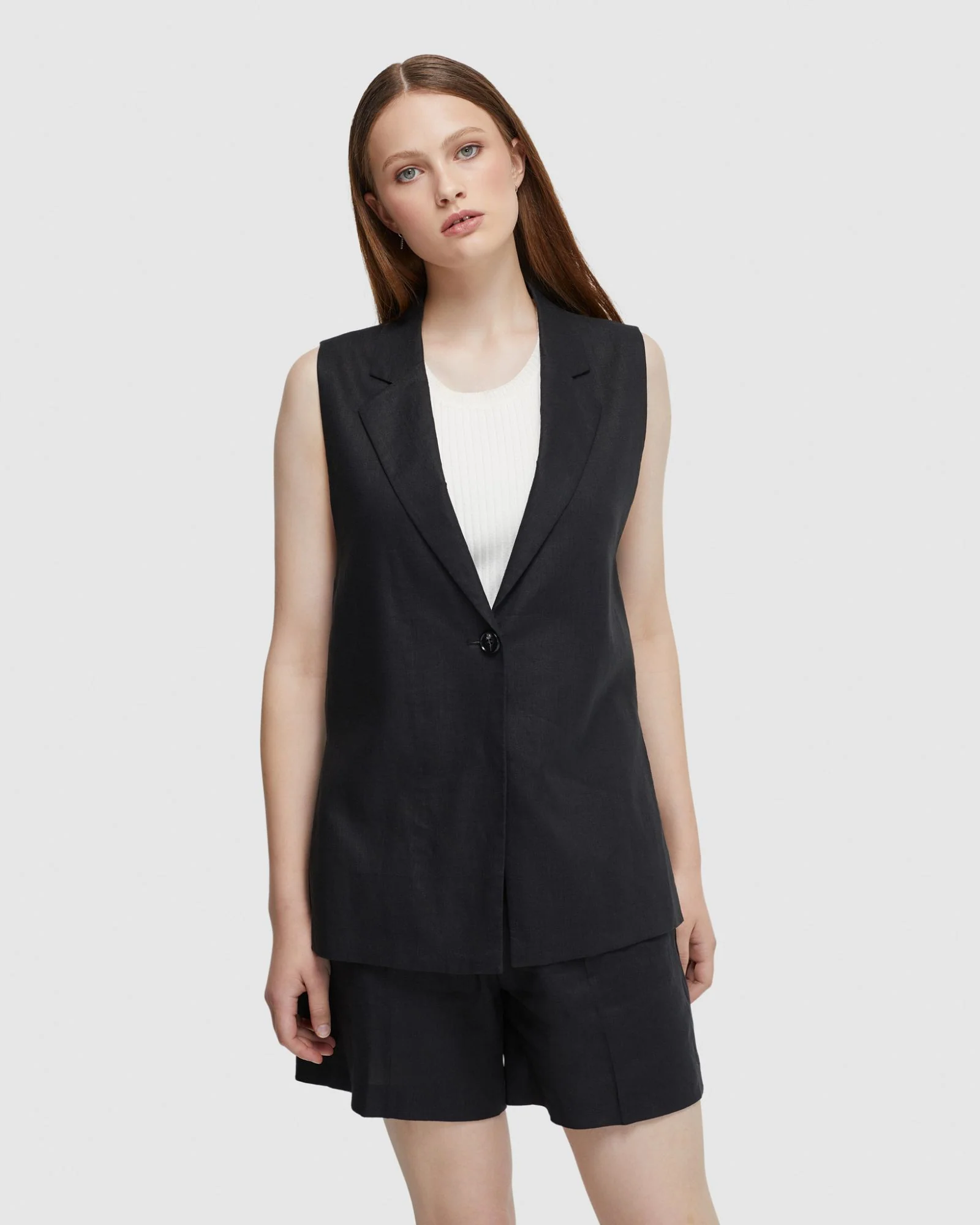 Scarlet Linen Waistcoat - Image 5