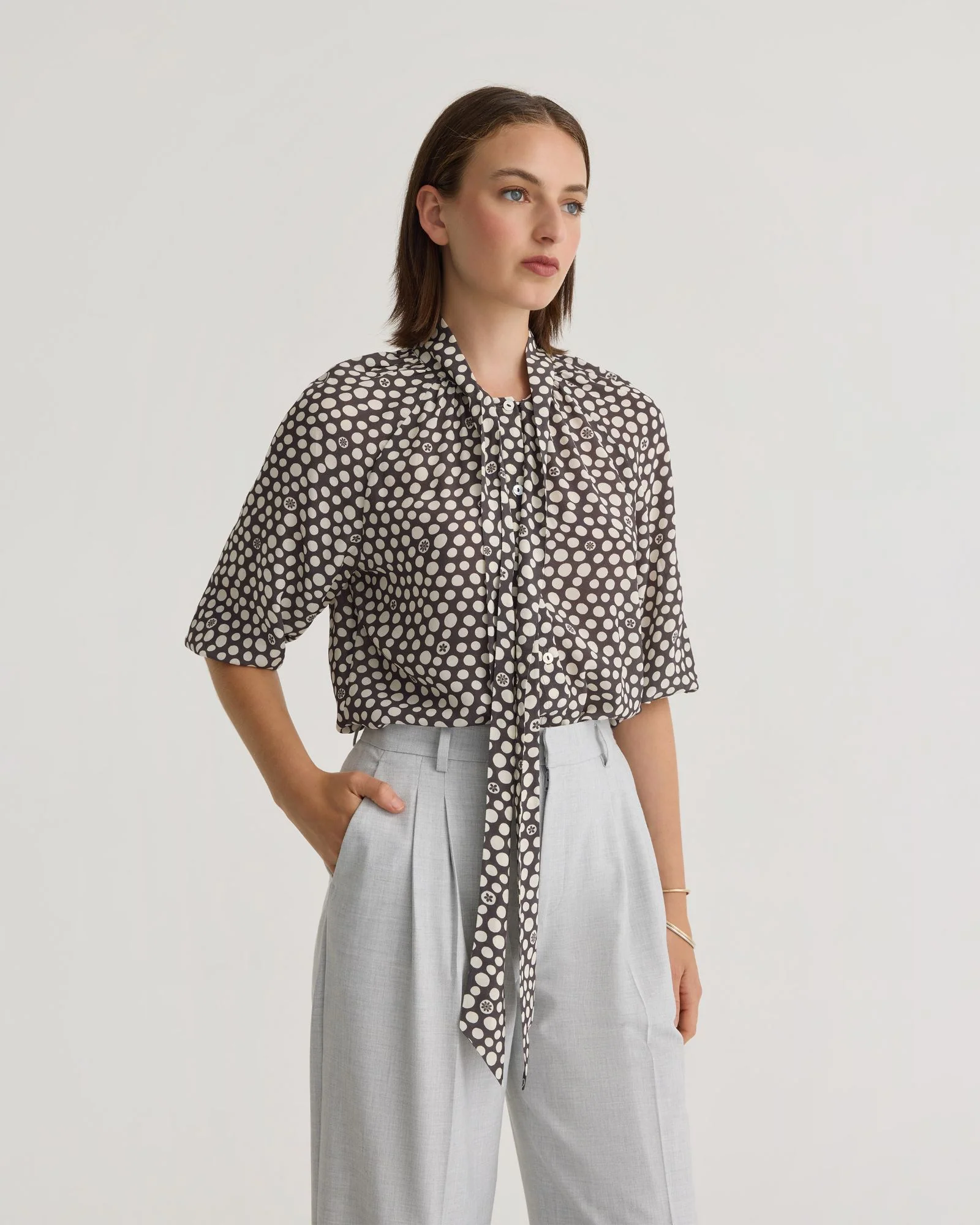 Simone Tie Neck Shirt - Image 7