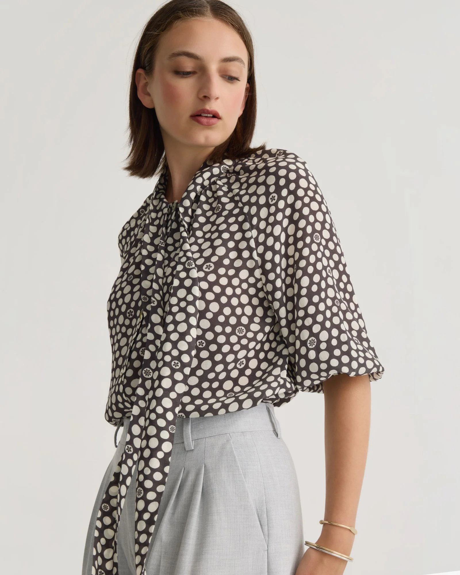 Simone Tie Neck Shirt - Image 9