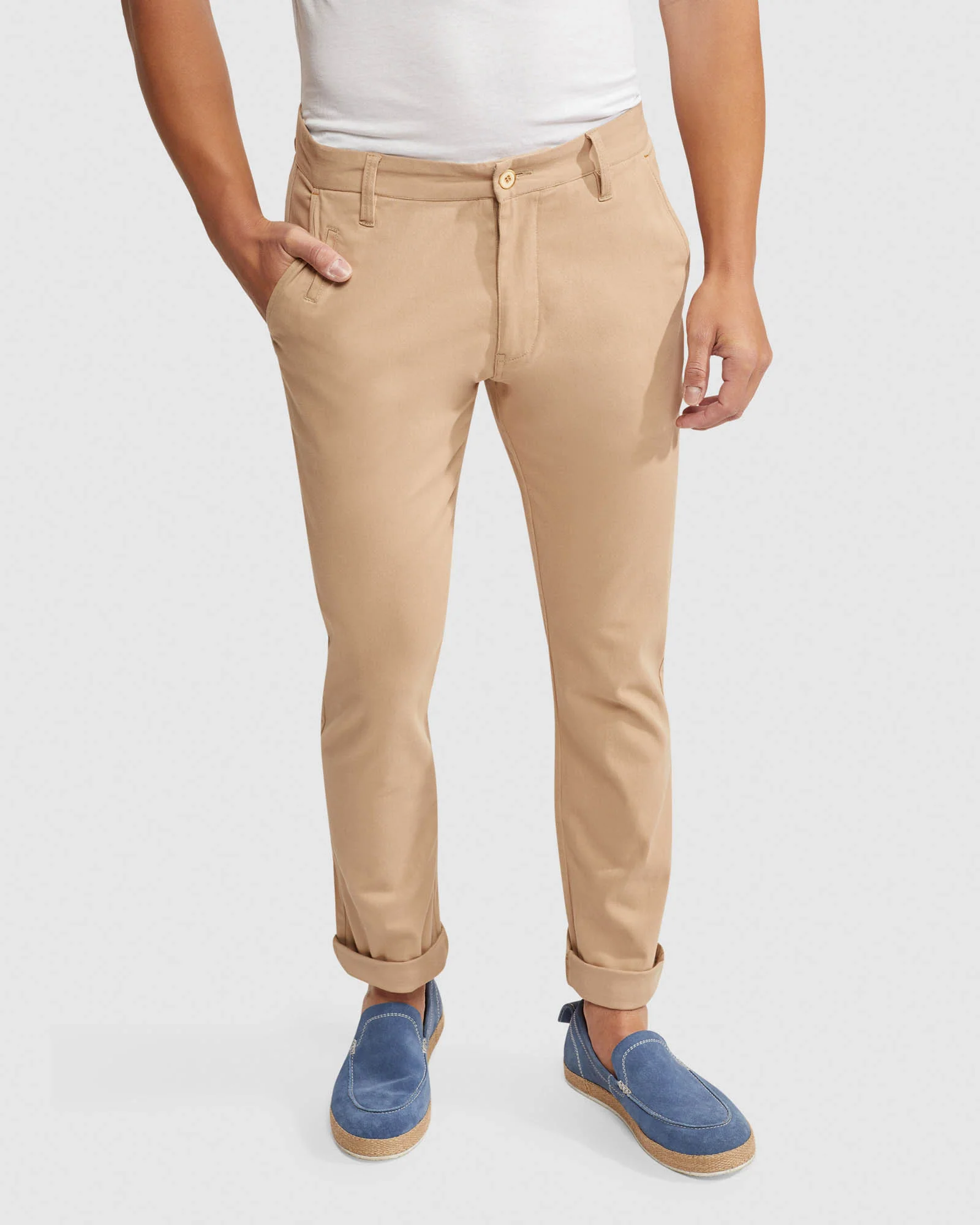 Stretch Skinny Fit Organic Cotton Chinos - Image 41