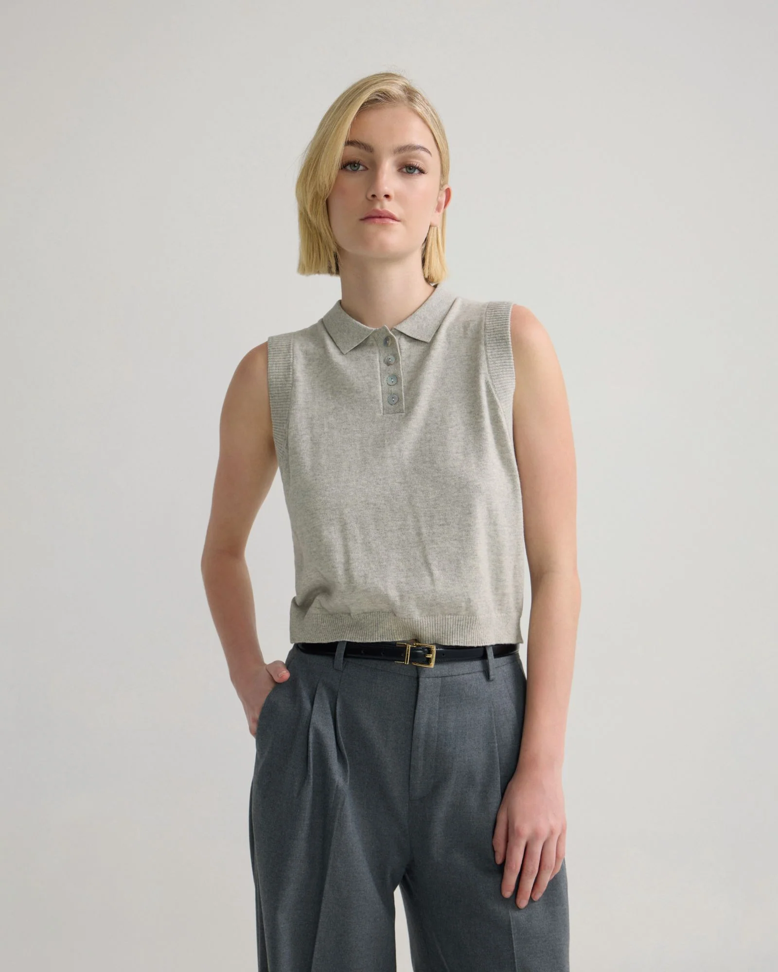 Suki Cashmere Blend Polo - Image 11