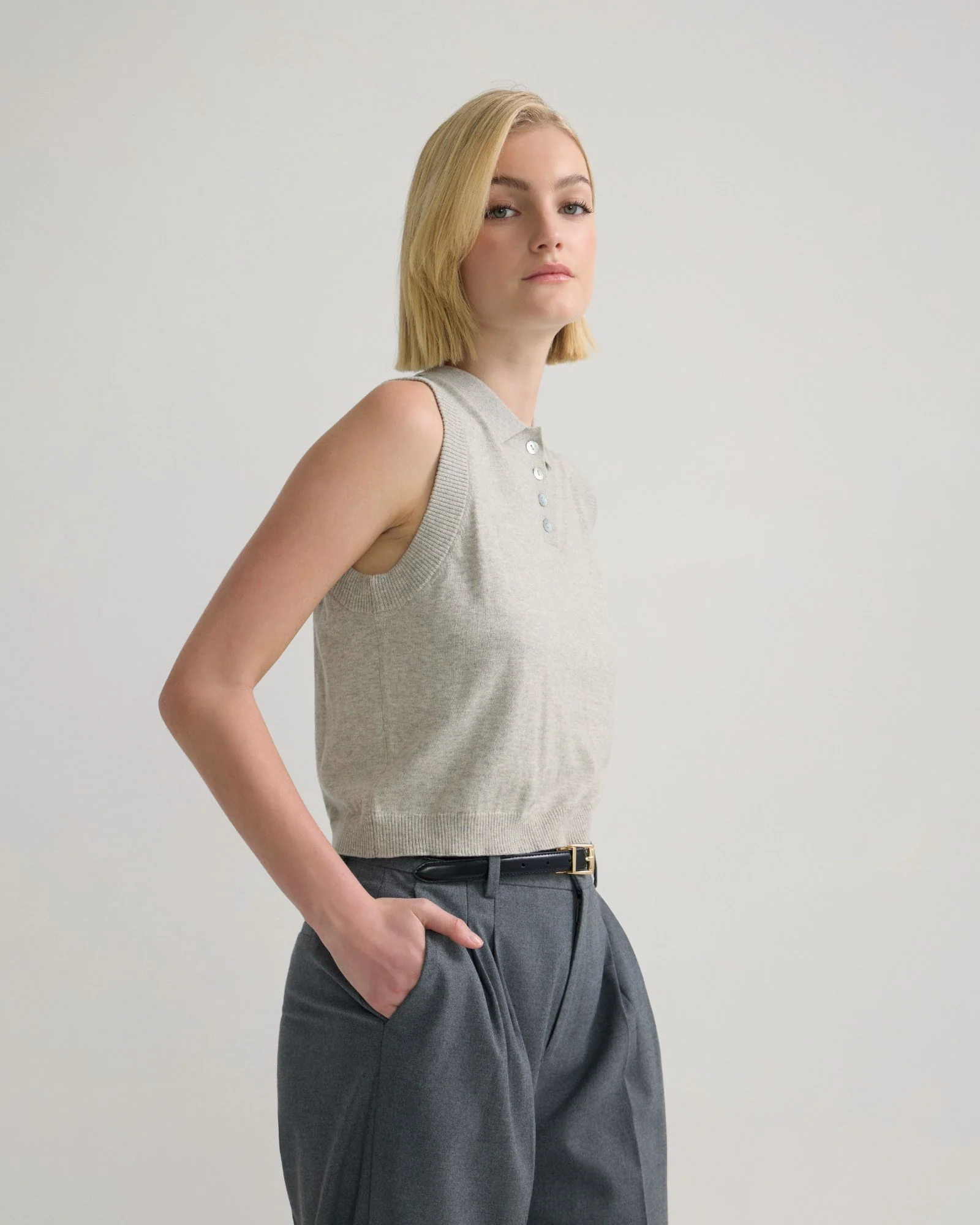 Suki Cashmere Blend Polo - Image 8