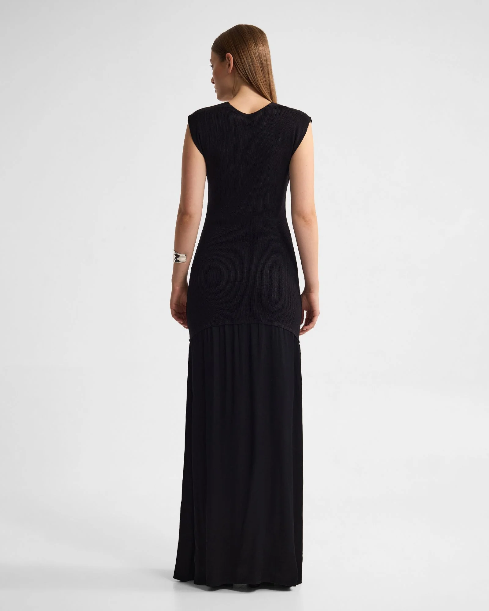 Sydney Knit Dress With Woven Skirt - Image 3