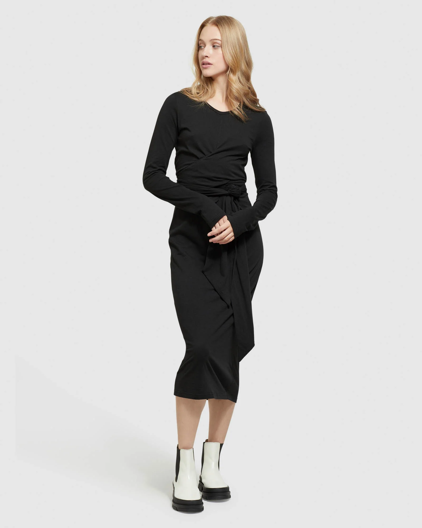 Tess Front Tie Jersey Dress - Image 11