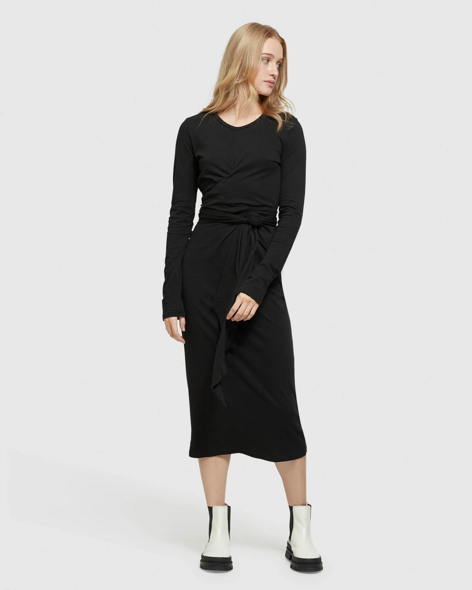 Tess Front Tie Jersey Dress - Image 13