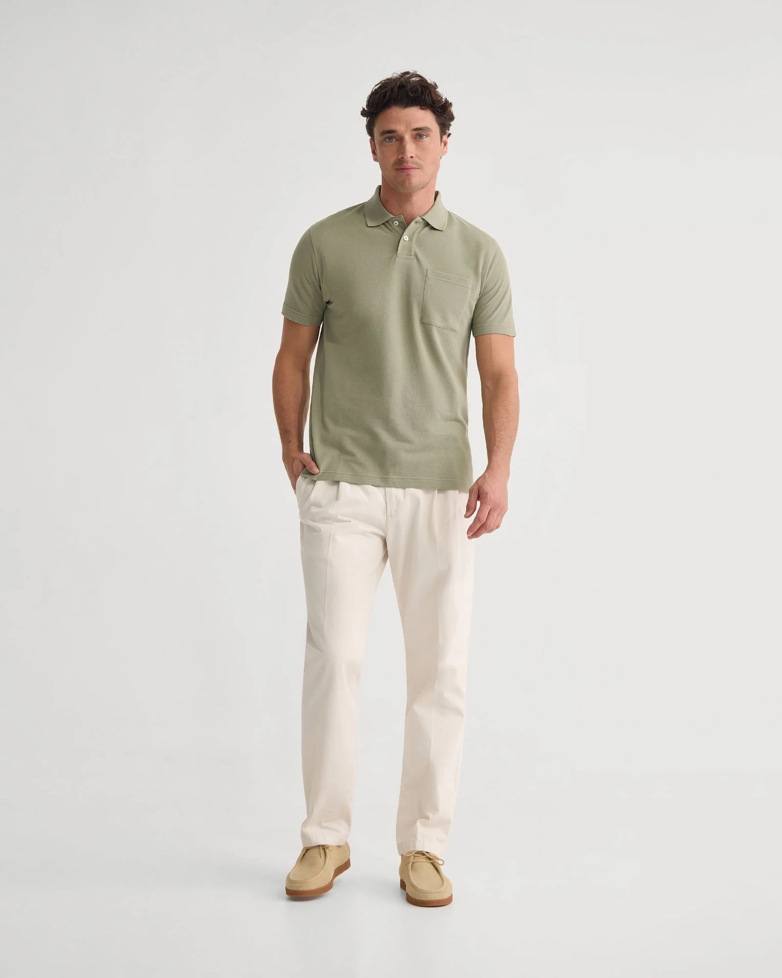 Theo Organic Cotton Pique Polo - Image 7
