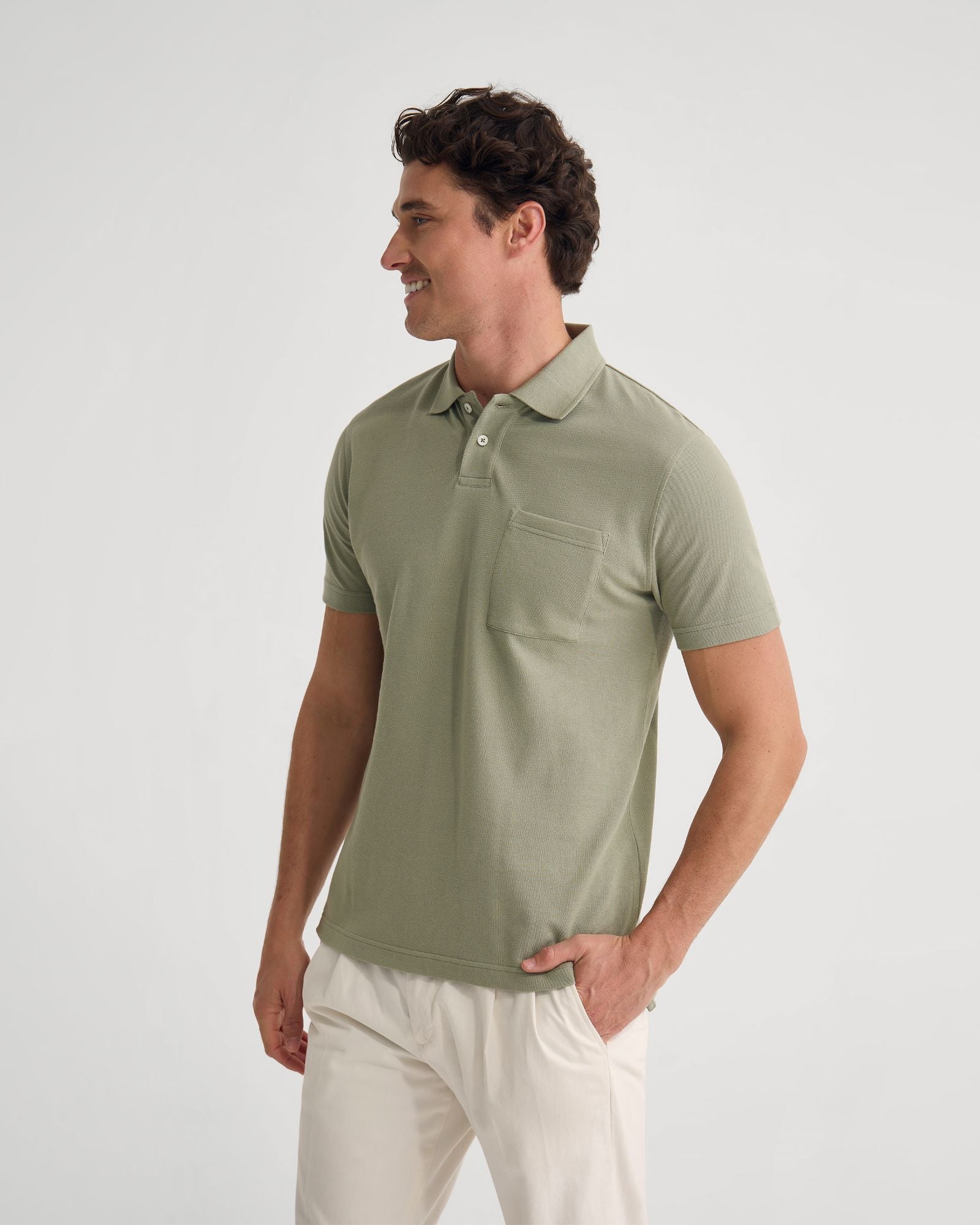 Theo Organic Cotton Pique Polo - Image 8