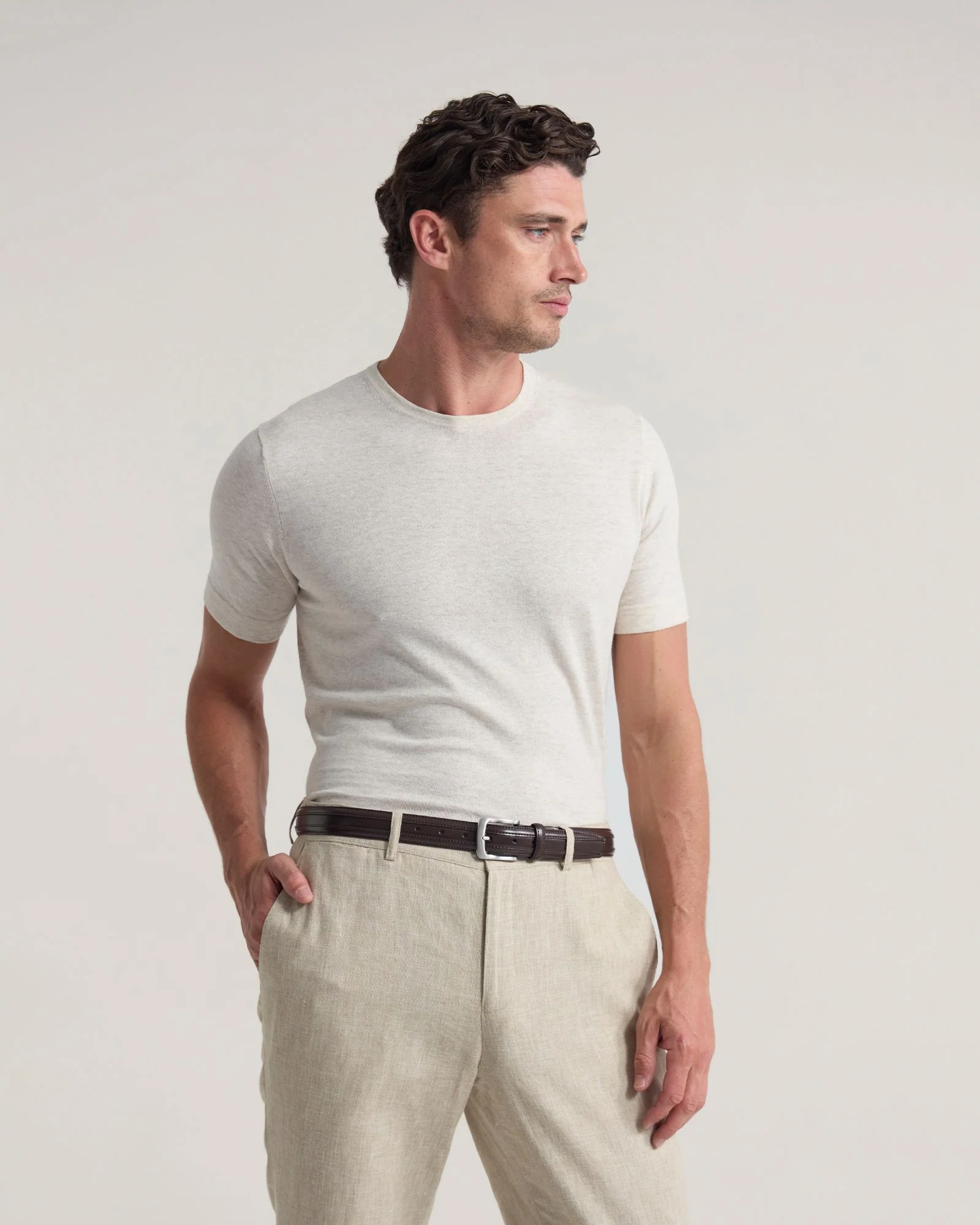 Theodore Crew Neck Knitted T-Shirt - Image 9