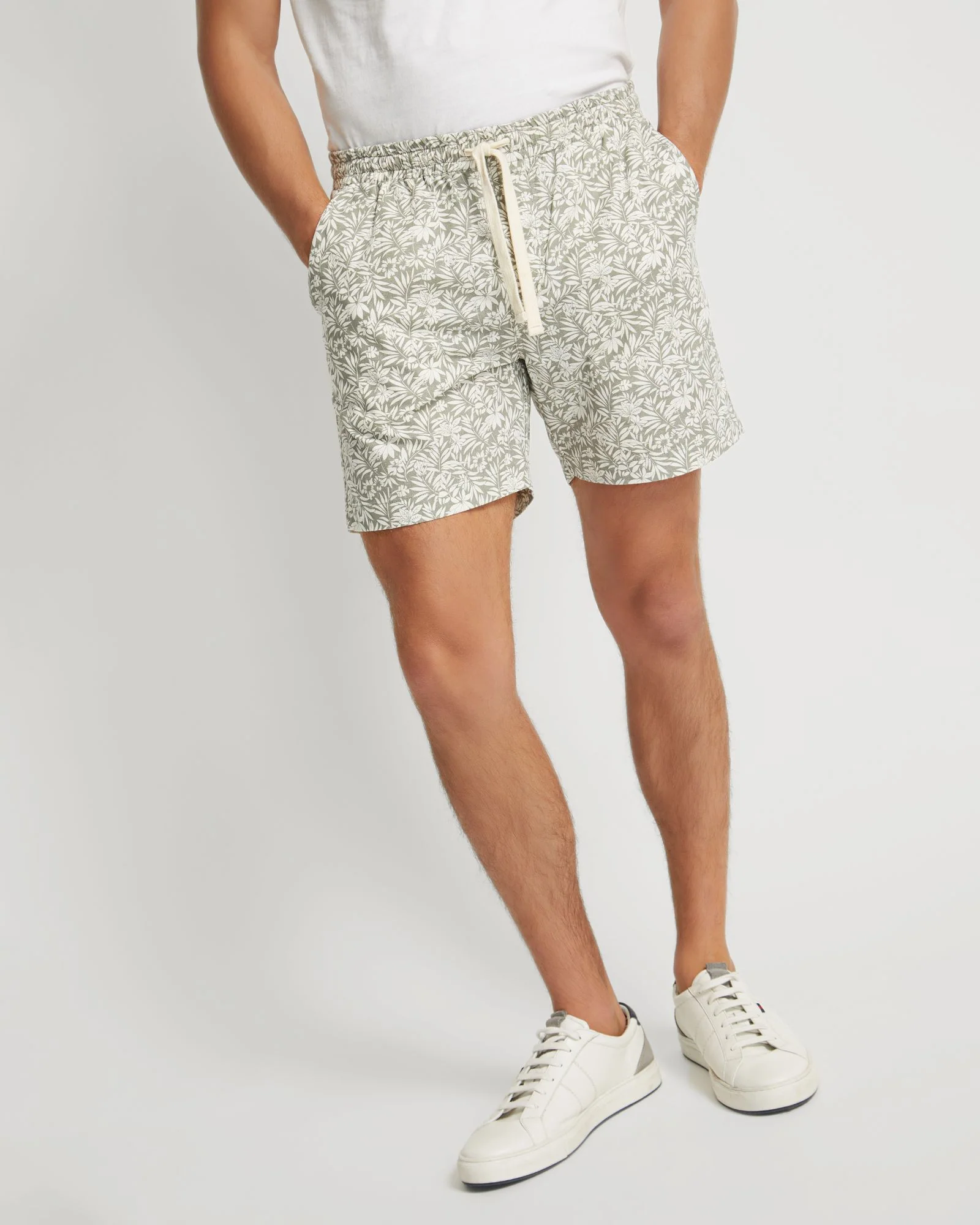 Toby Linen Cotton Printed Shorts - Image 10