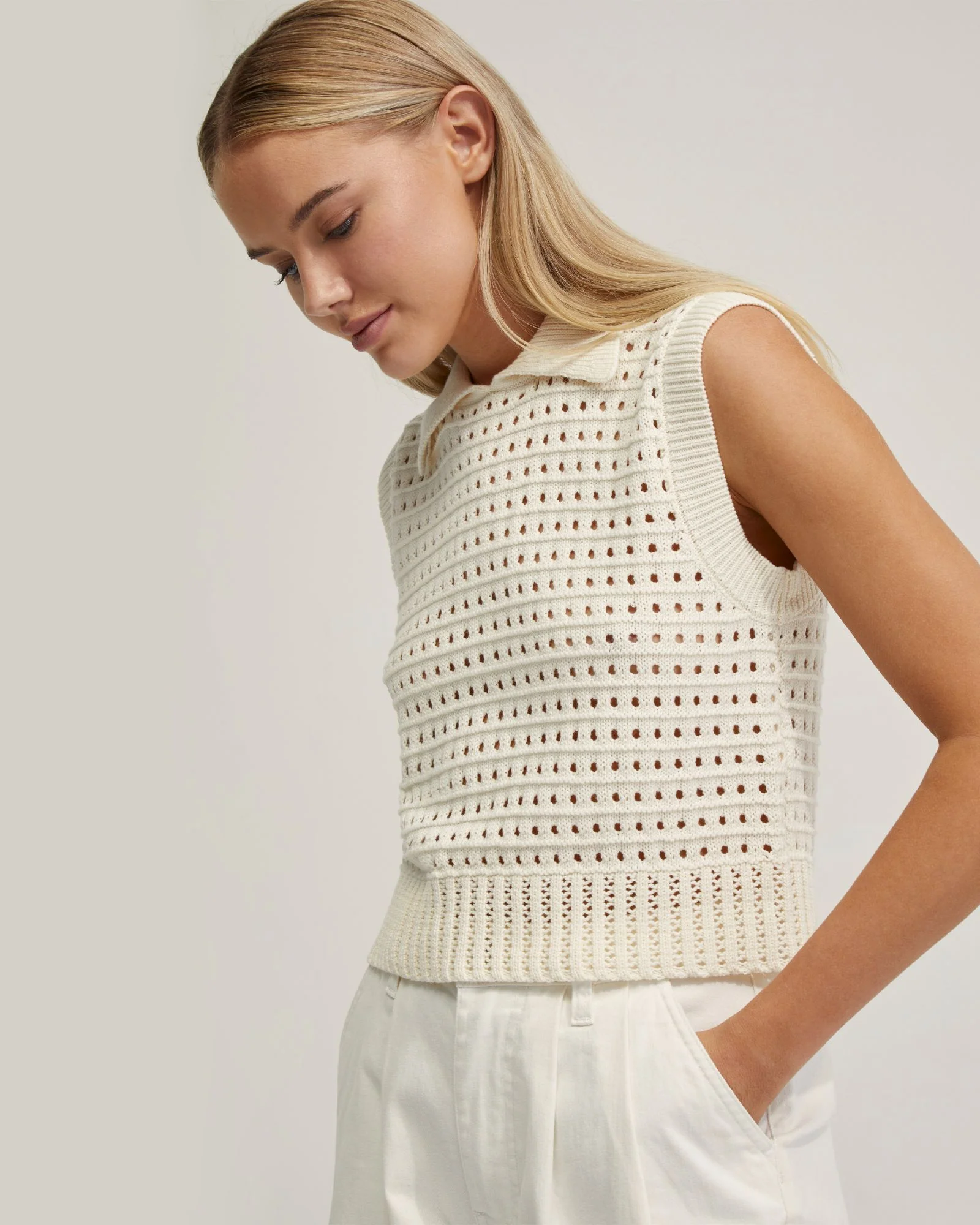 Tory Cotton Knitted Vest - Image 10