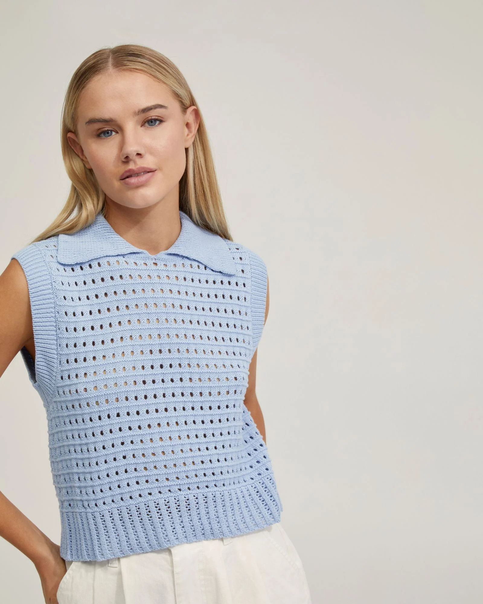 Tory Cotton Knitted Vest - Image 4