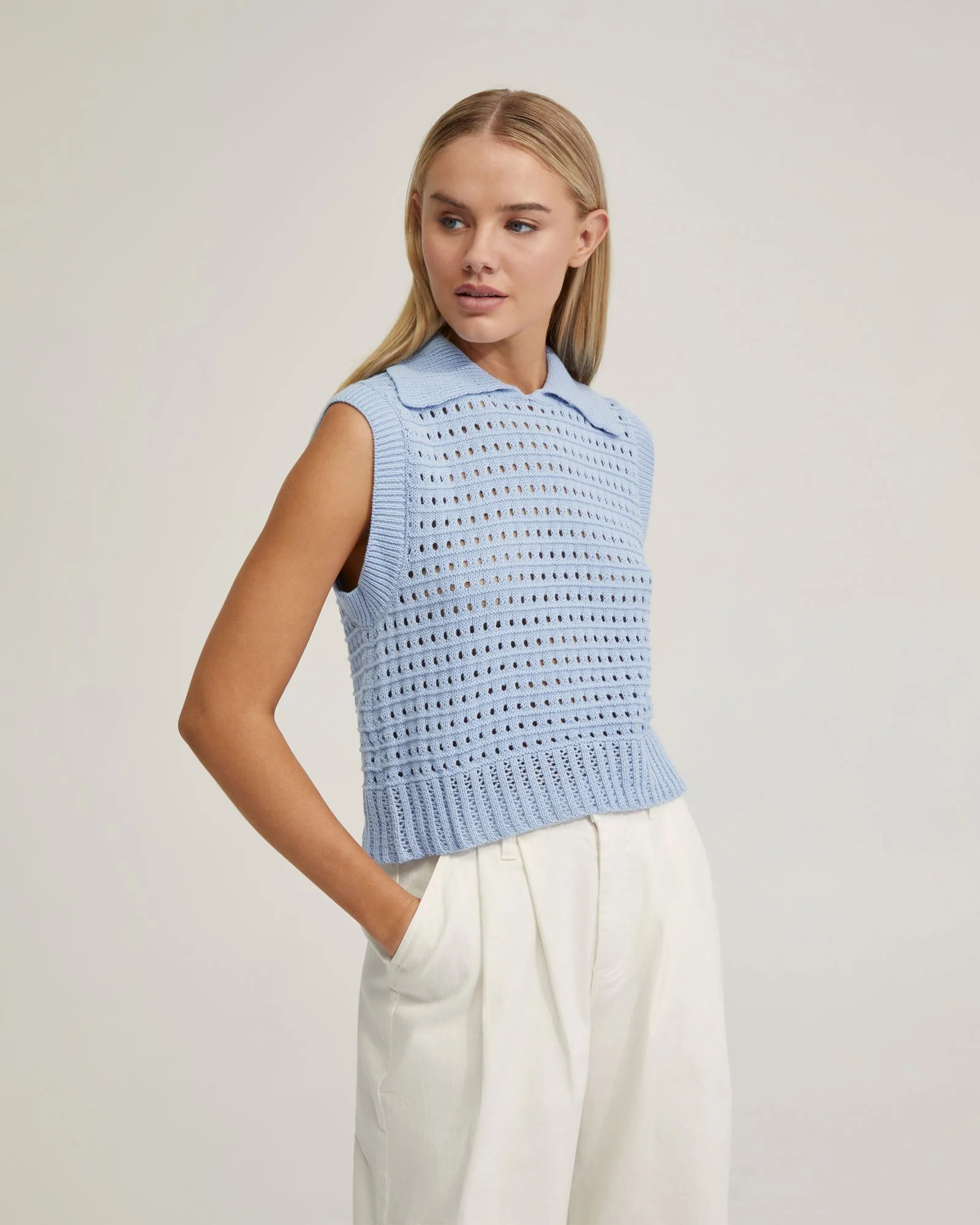 Tory Cotton Knitted Vest - Image 5
