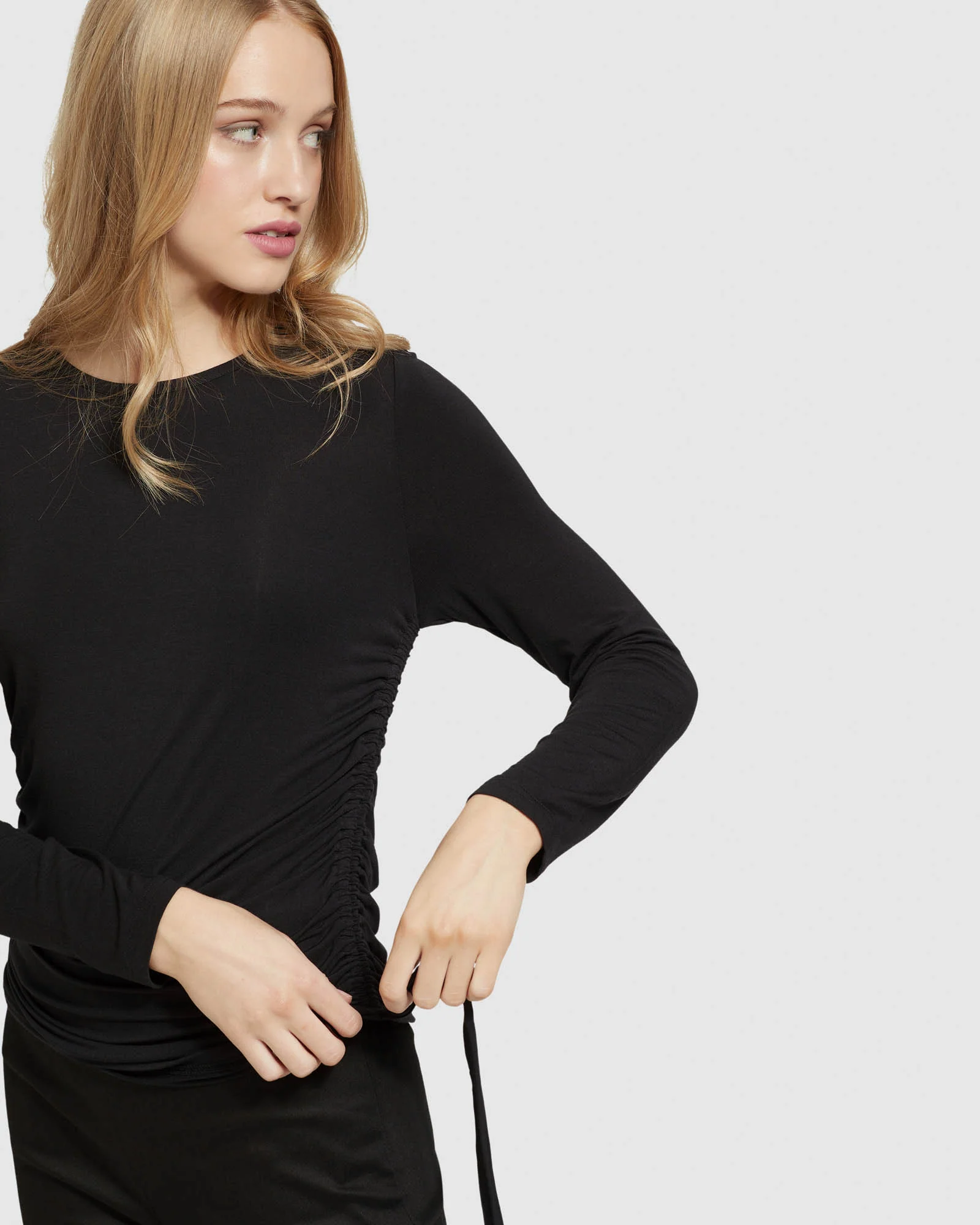 Twiggy Gathered Side T-Shirt - Image 10