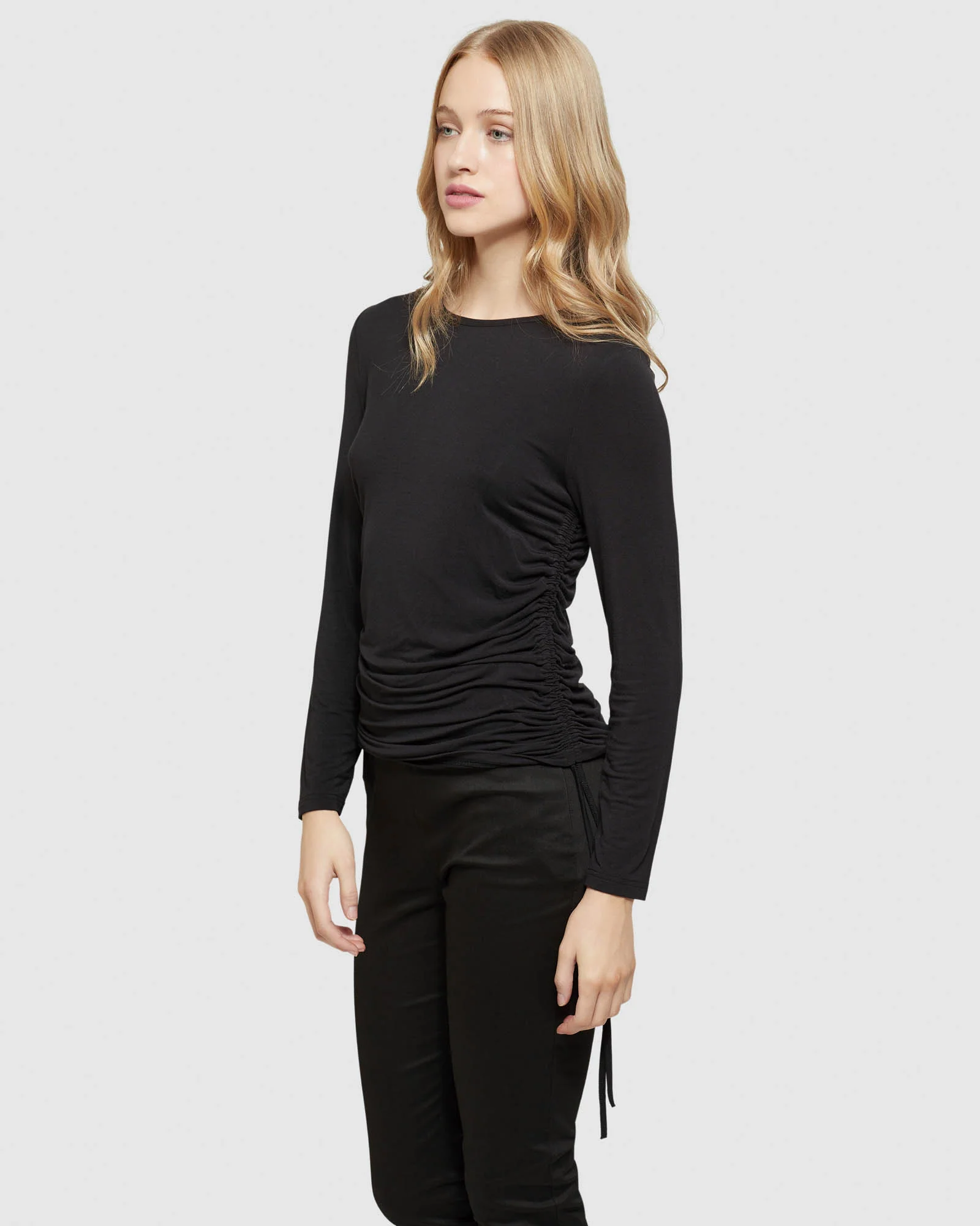 Twiggy Gathered Side T-Shirt - Image 8
