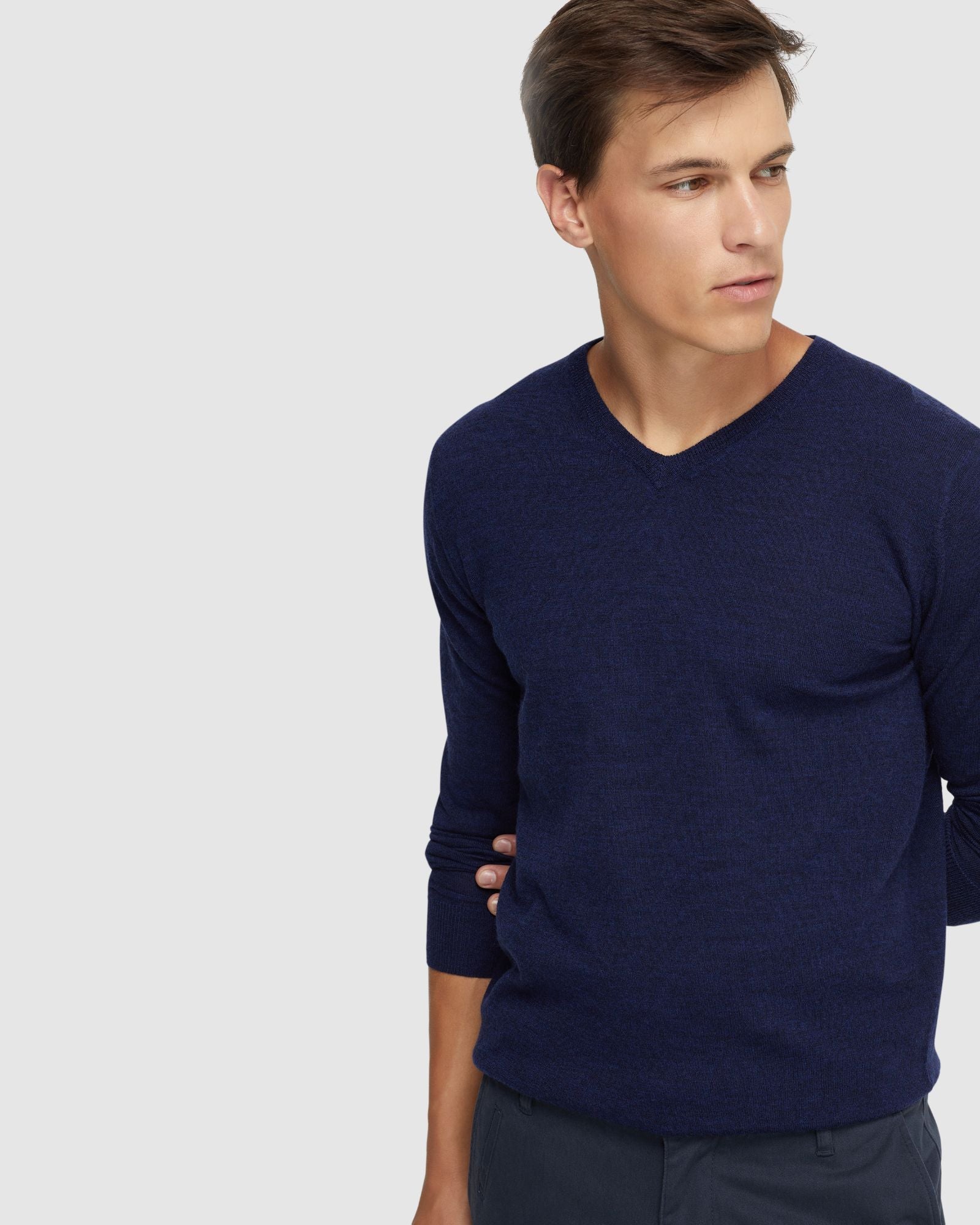 V-Neck Pure Merino Wool Knit - Image 4