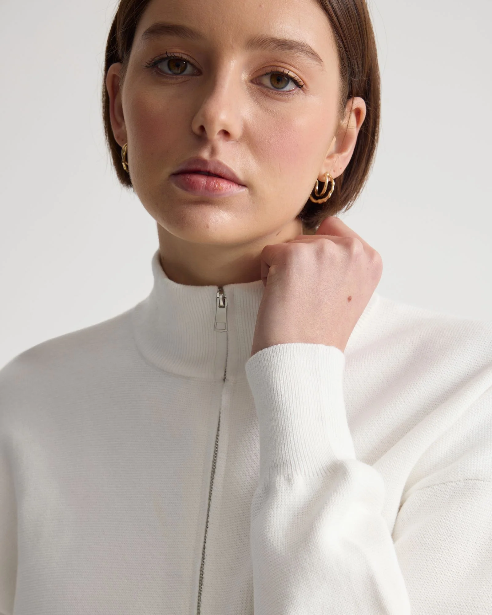 Victoria Crop Zip Neck Knit - Image 10