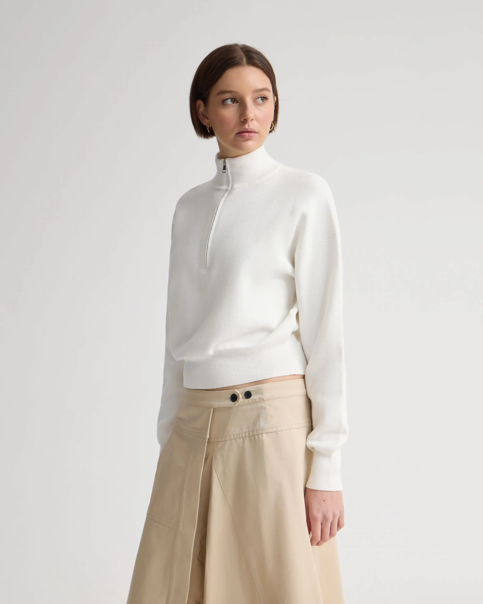 Victoria Crop Zip Neck Knit - Image 8