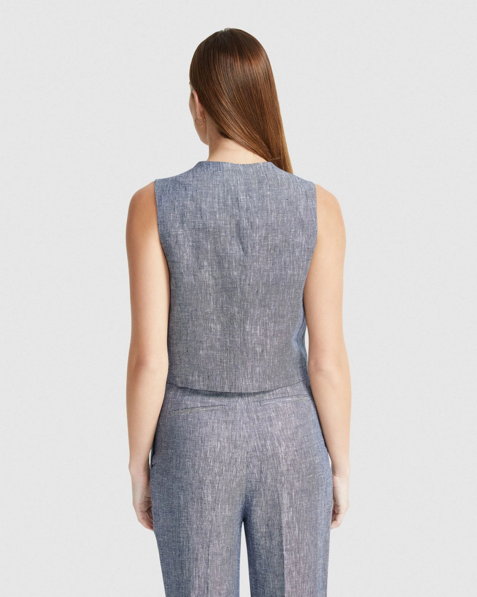 Vienna Linen Twill Waistcoat - Image 3