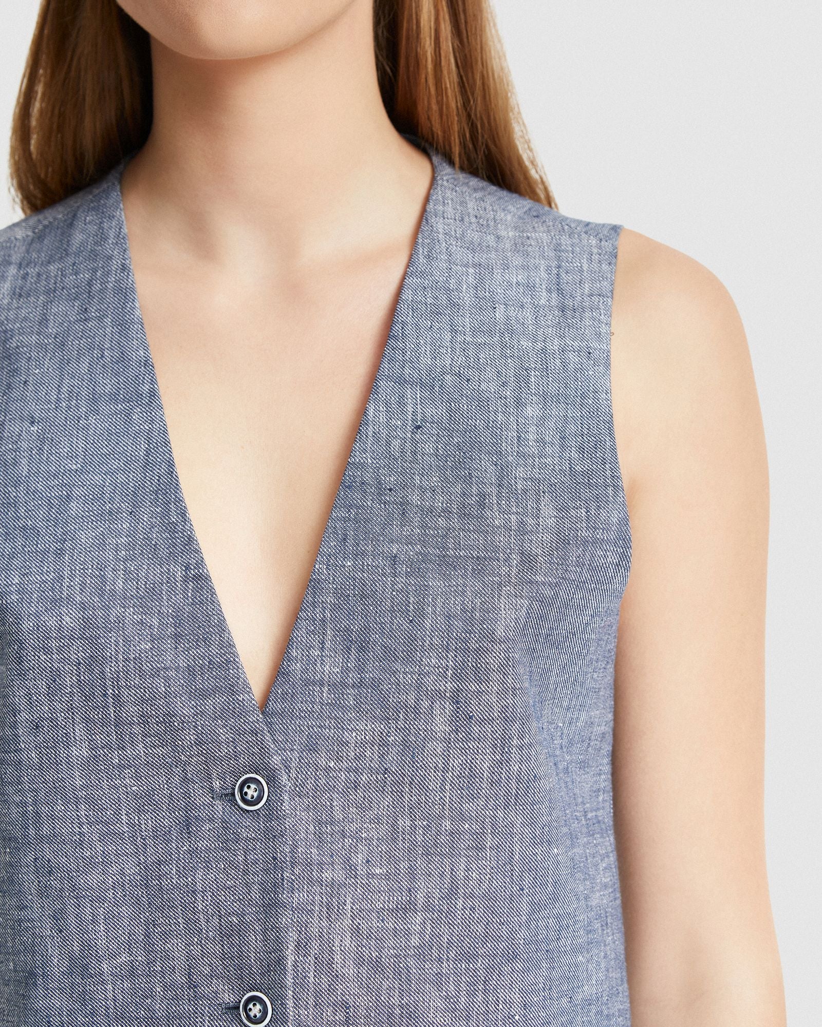 Vienna Linen Twill Waistcoat - Image 6