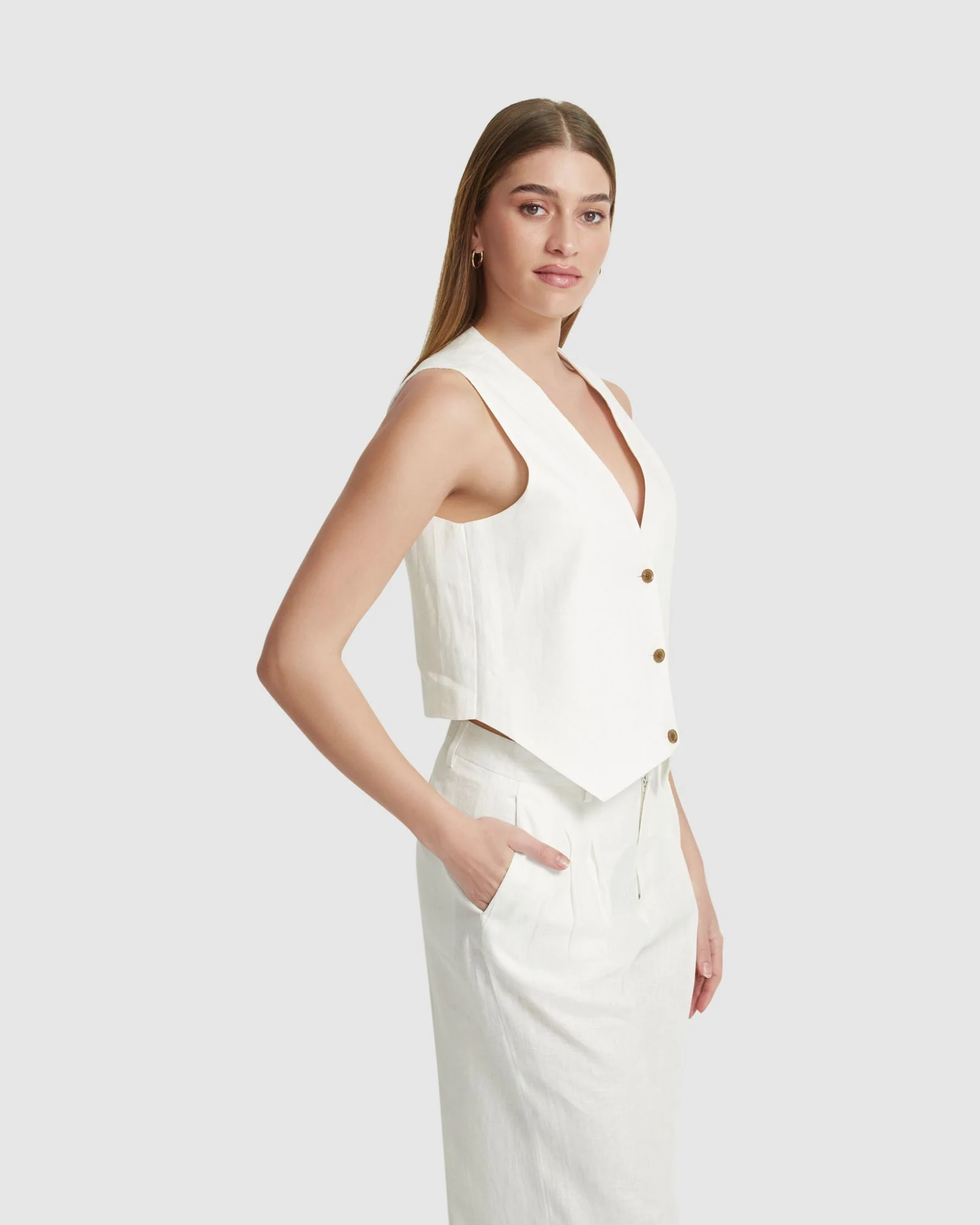 Vienna Linen Waistcoat - Image 2