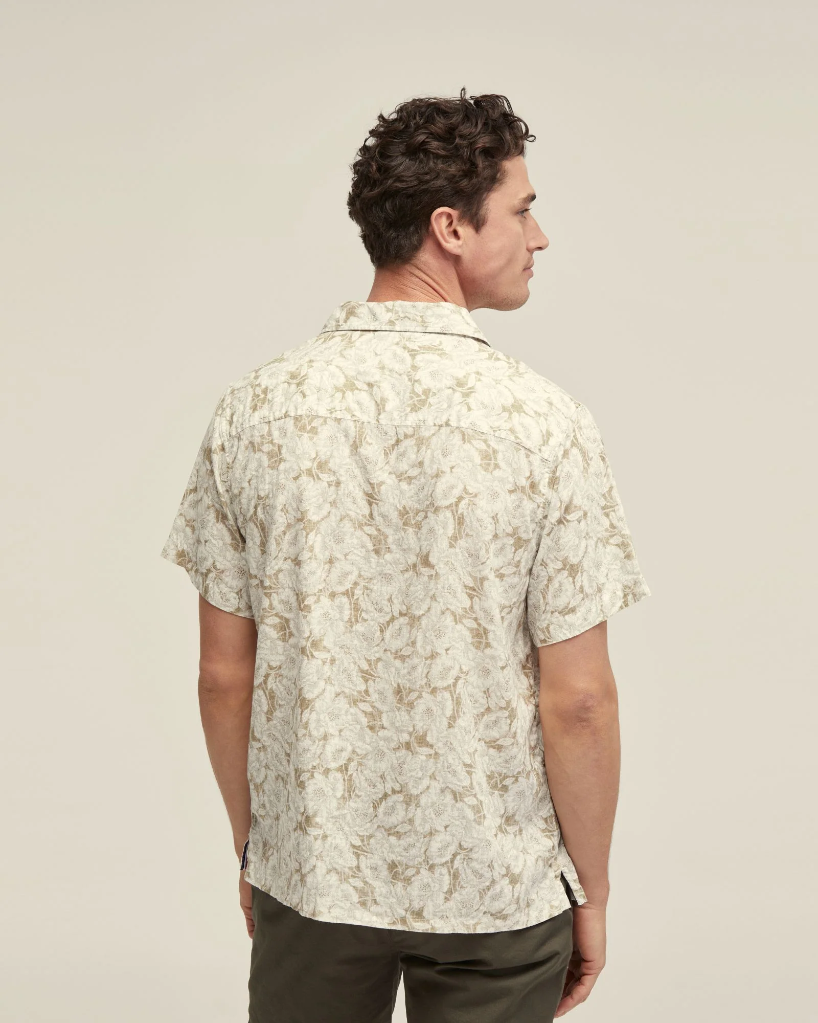 Vinny Linen Blnd Printed Short Sleeve Shirt - Image 3