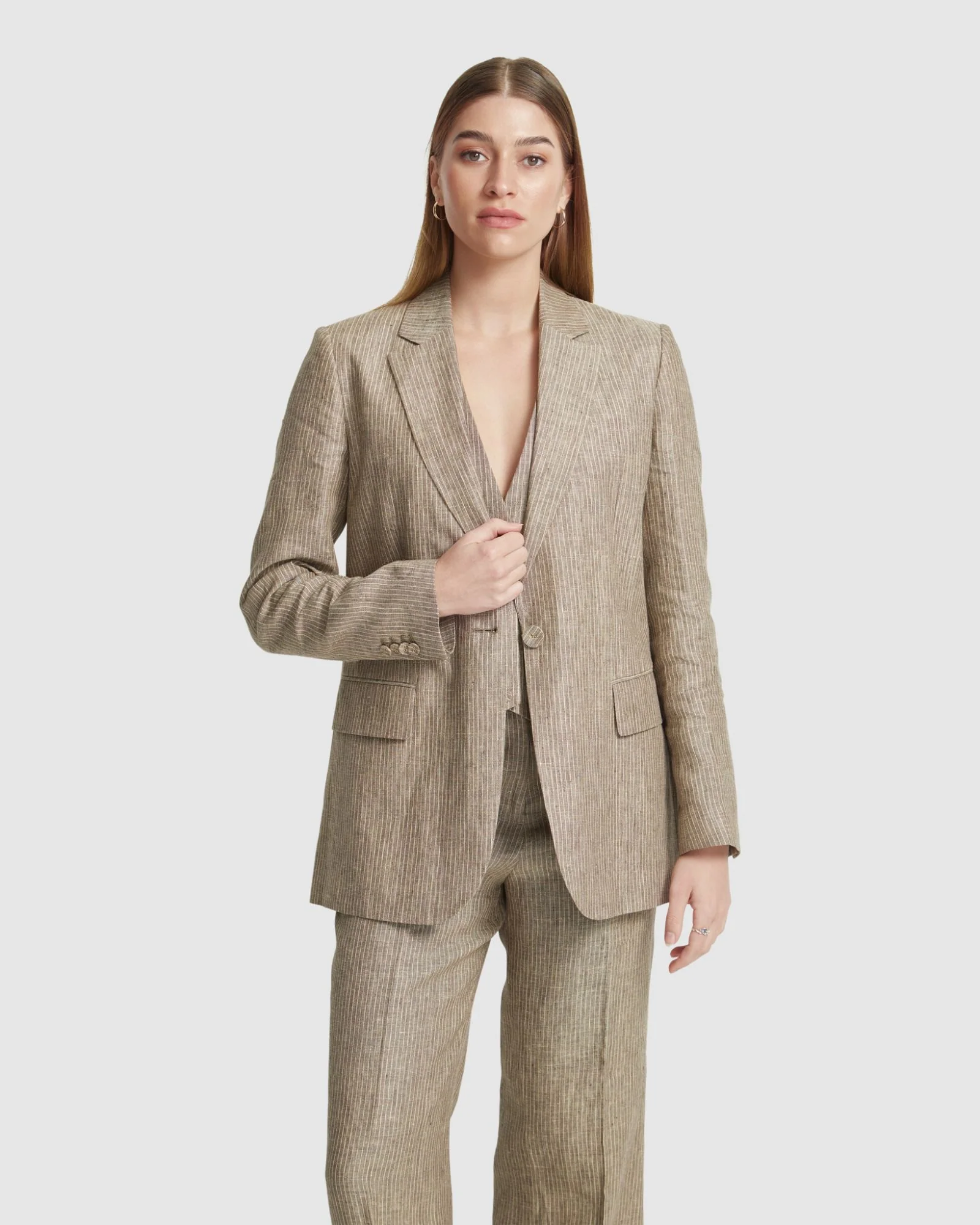 Willow Linen Pinstripe Jacket - Image 5