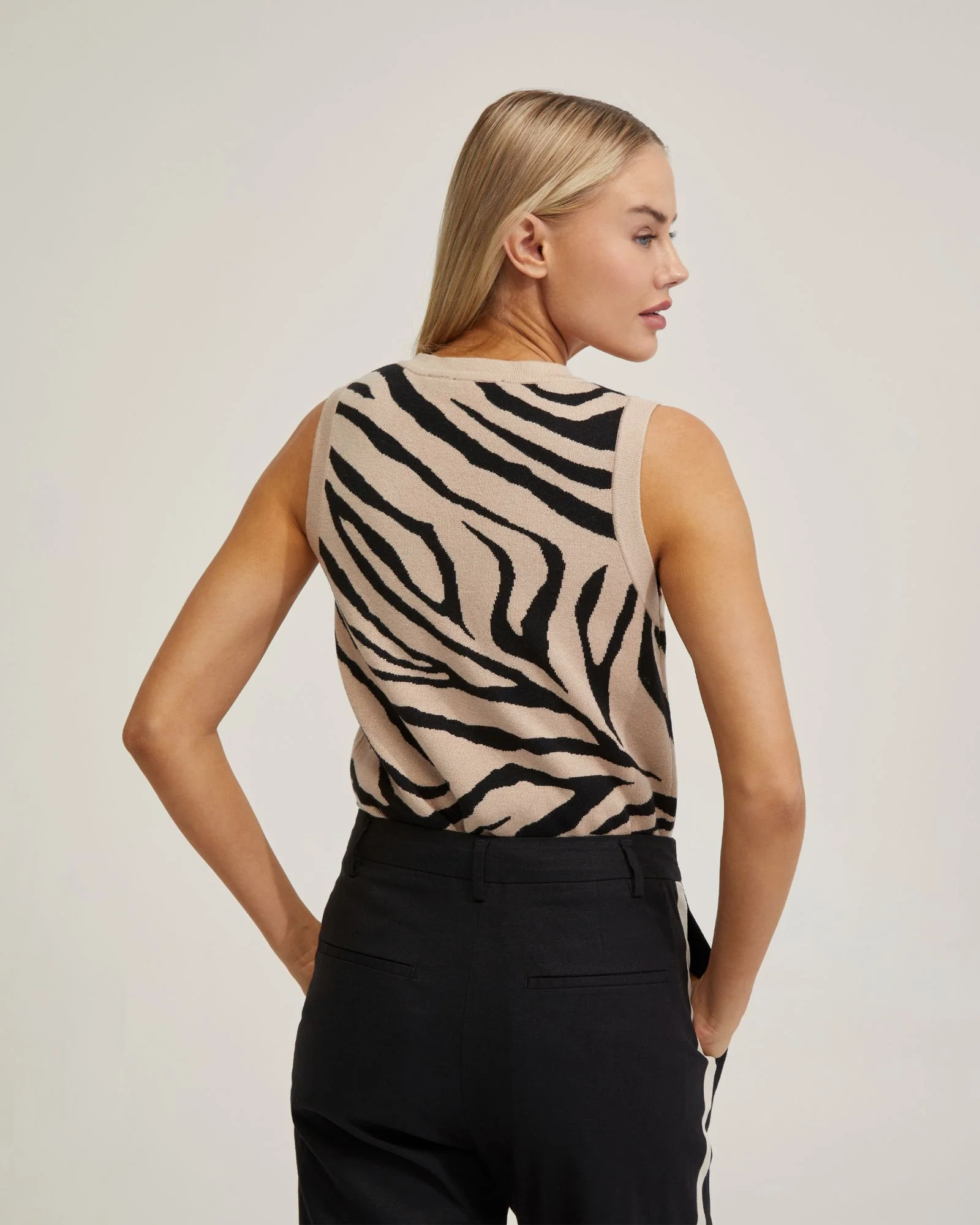 Zebra Knitted Vest - Image 3